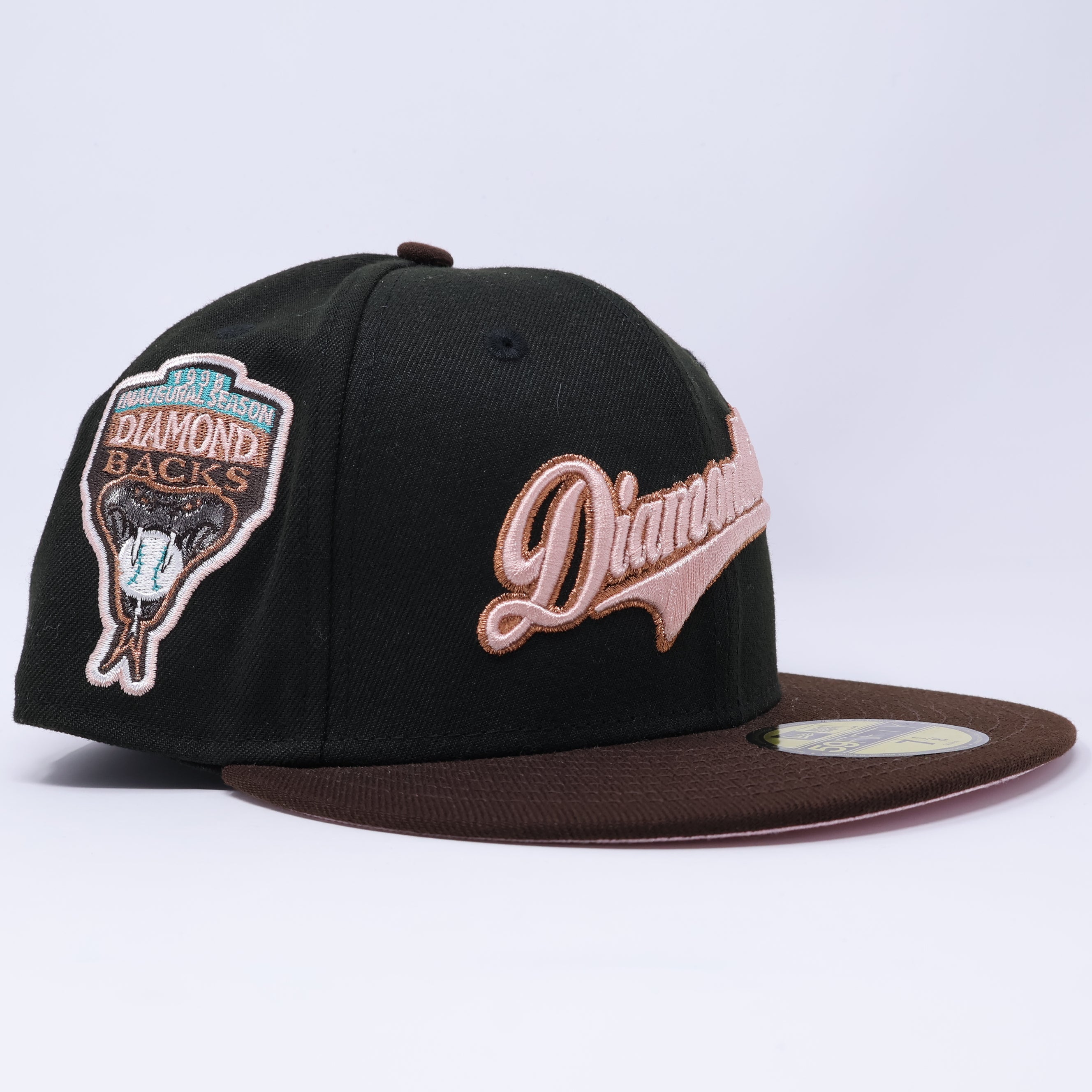NWT 1/8 Black Arizona Diamondbacks 1998 Inaugural Diamondbacks 59fifty New Era Fitted Hat Cap