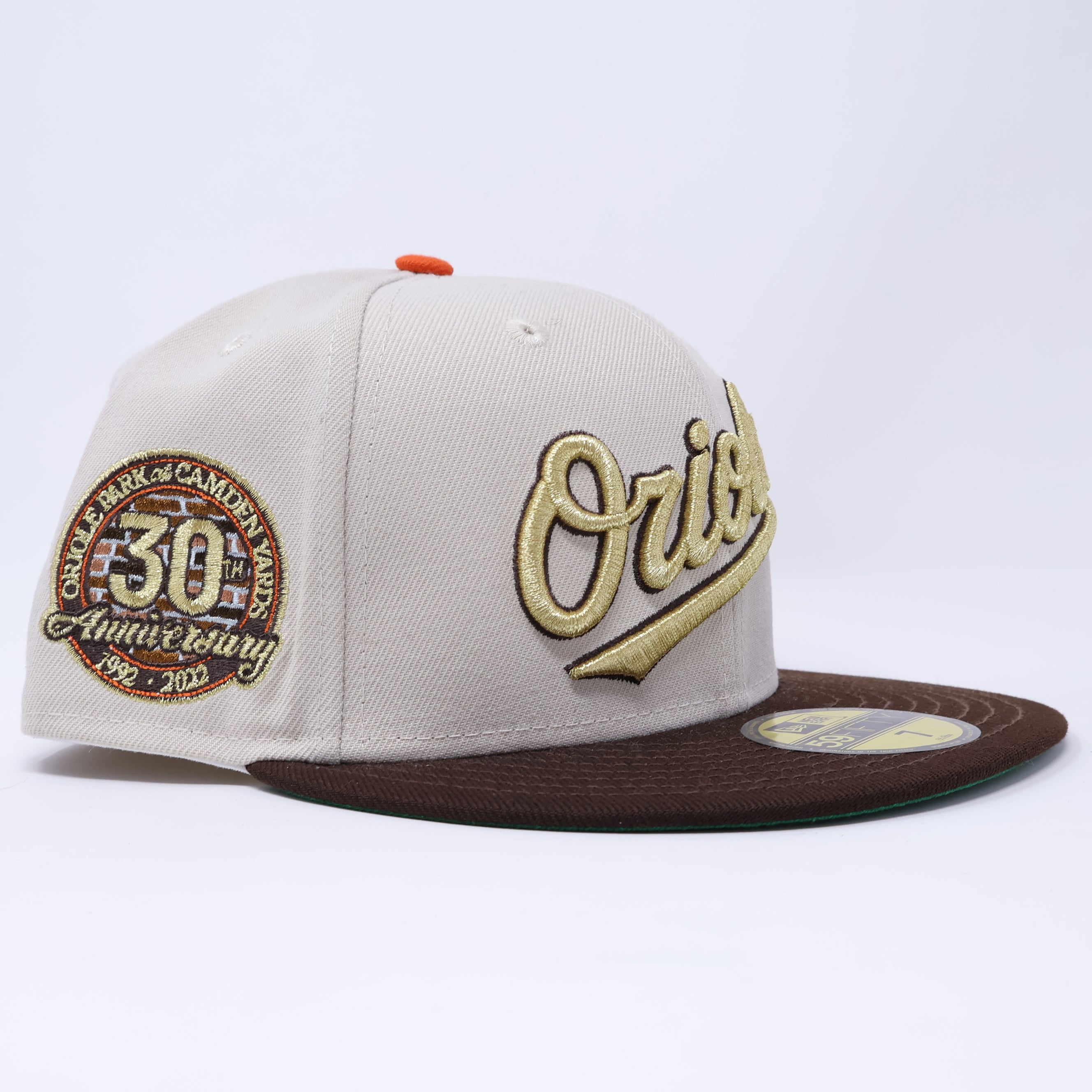 NWT 7 Chrome Baltimore Orioles 30th Anniversary 59fifty New Era Fitted Hat Cap