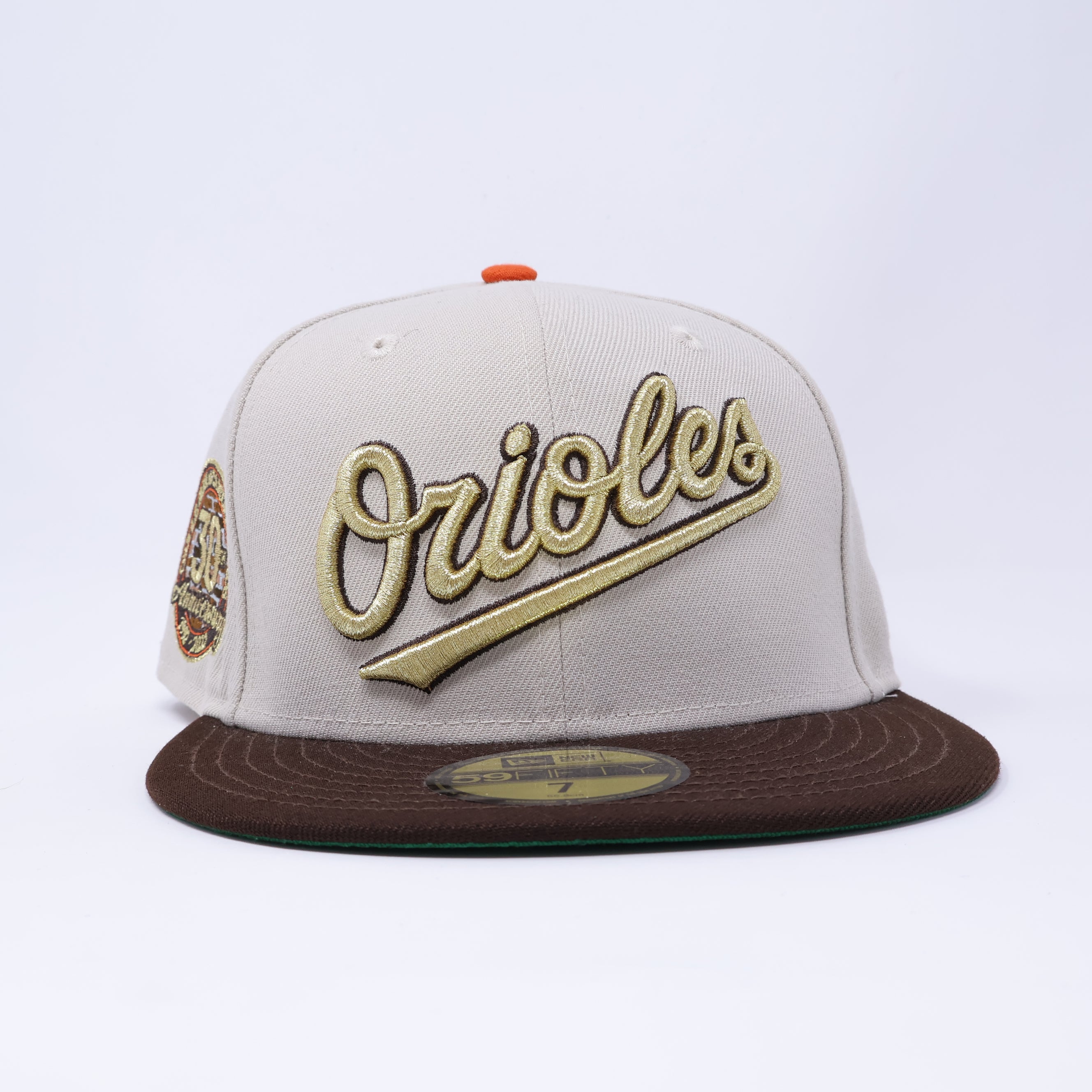 NWT 7 Chrome Baltimore Orioles 30th Anniversary 59fifty New Era Fitted Hat Cap