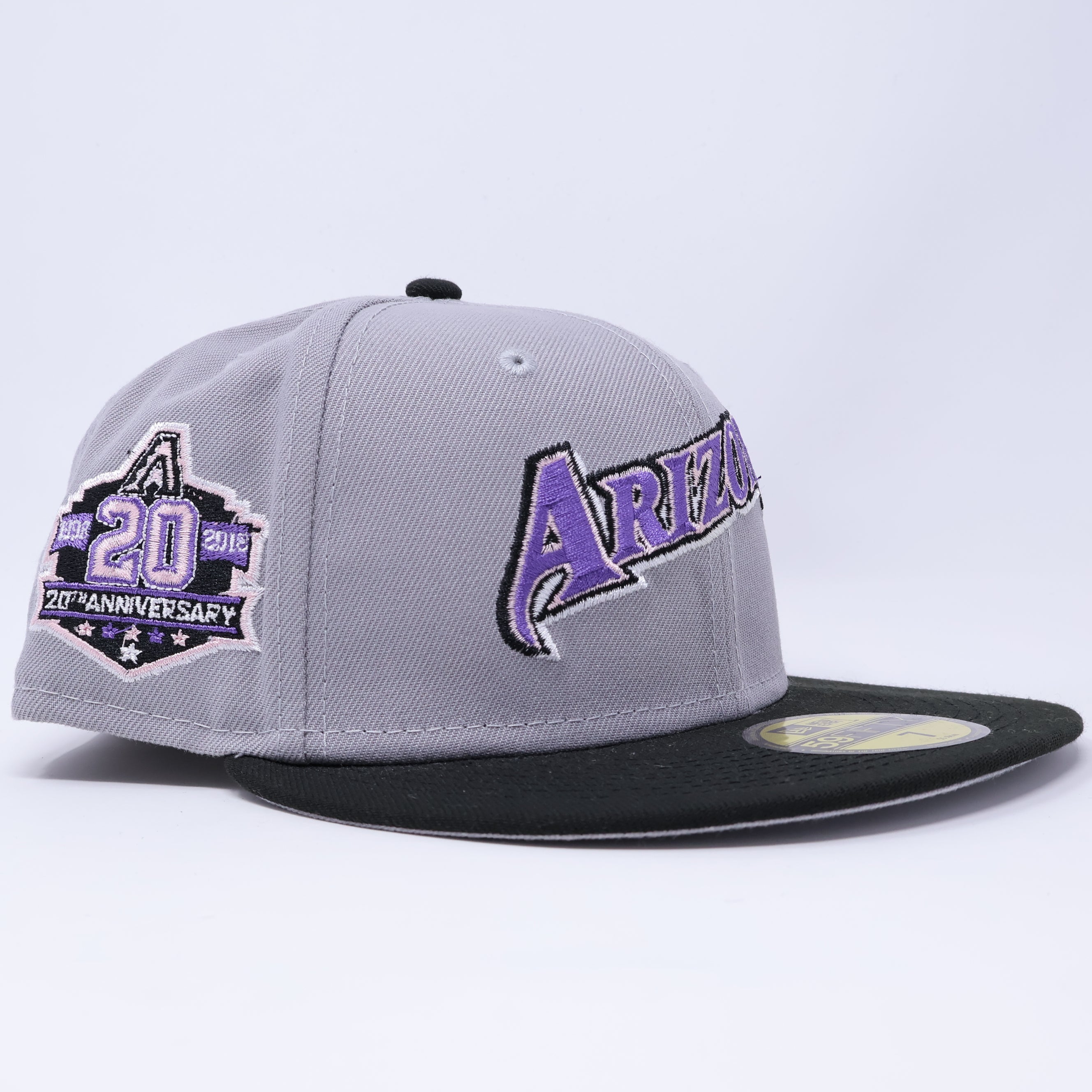 NEW 7 Gray Arizona Diamondbacks 20th Anniversary 59fifty New Era Fitted Hat Cap