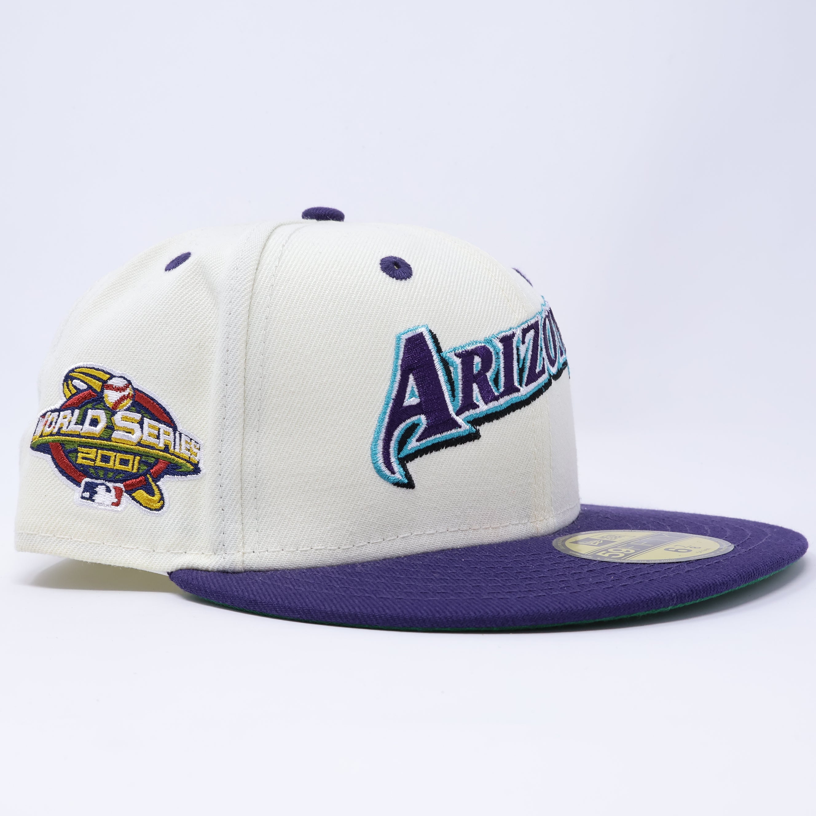 NWT Chrome Arizona Diamondbacks 2001 World Series 59fifty New Era Fitted Hat Cap