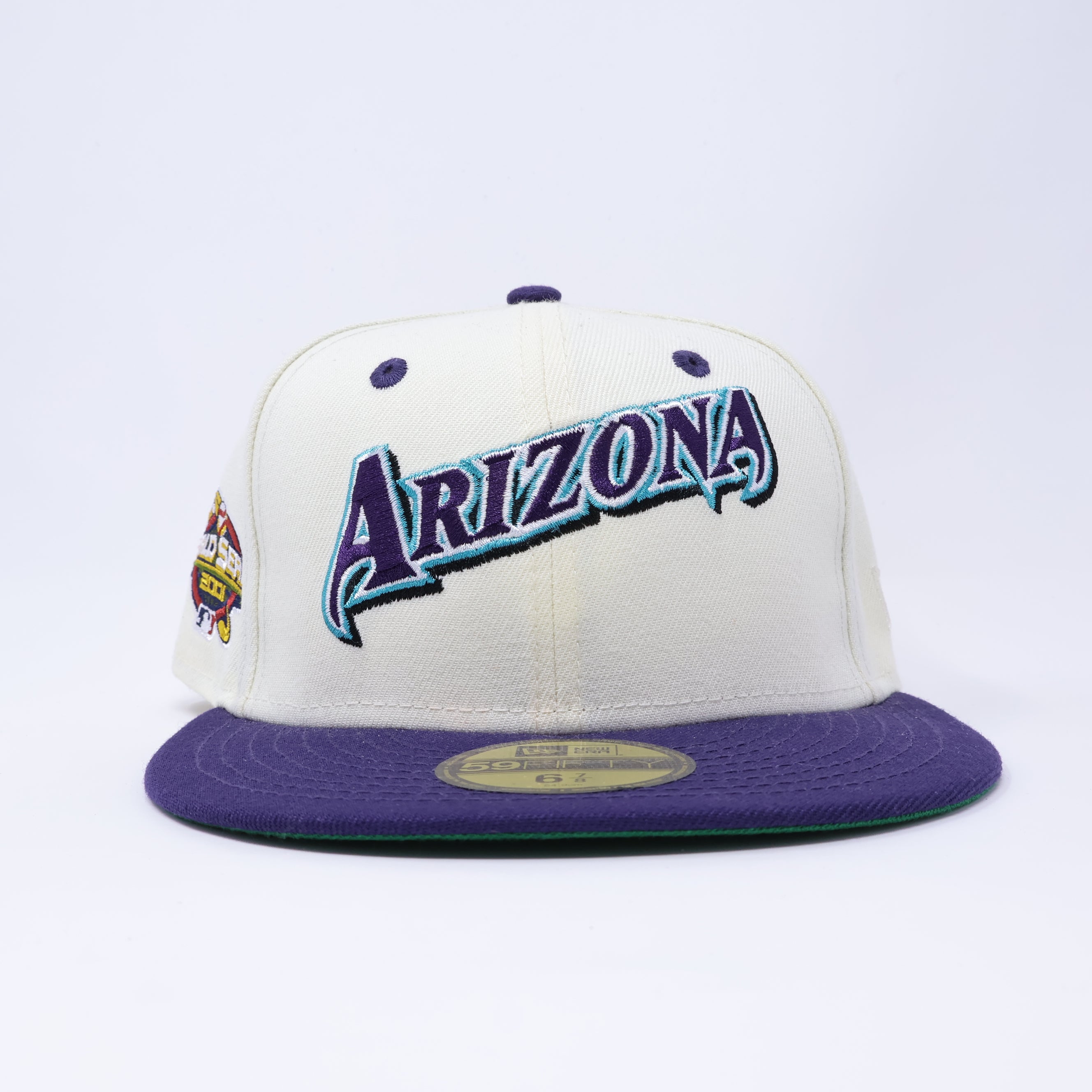 NWT Chrome Arizona Diamondbacks 2001 World Series 59fifty New Era Fitted Hat Cap