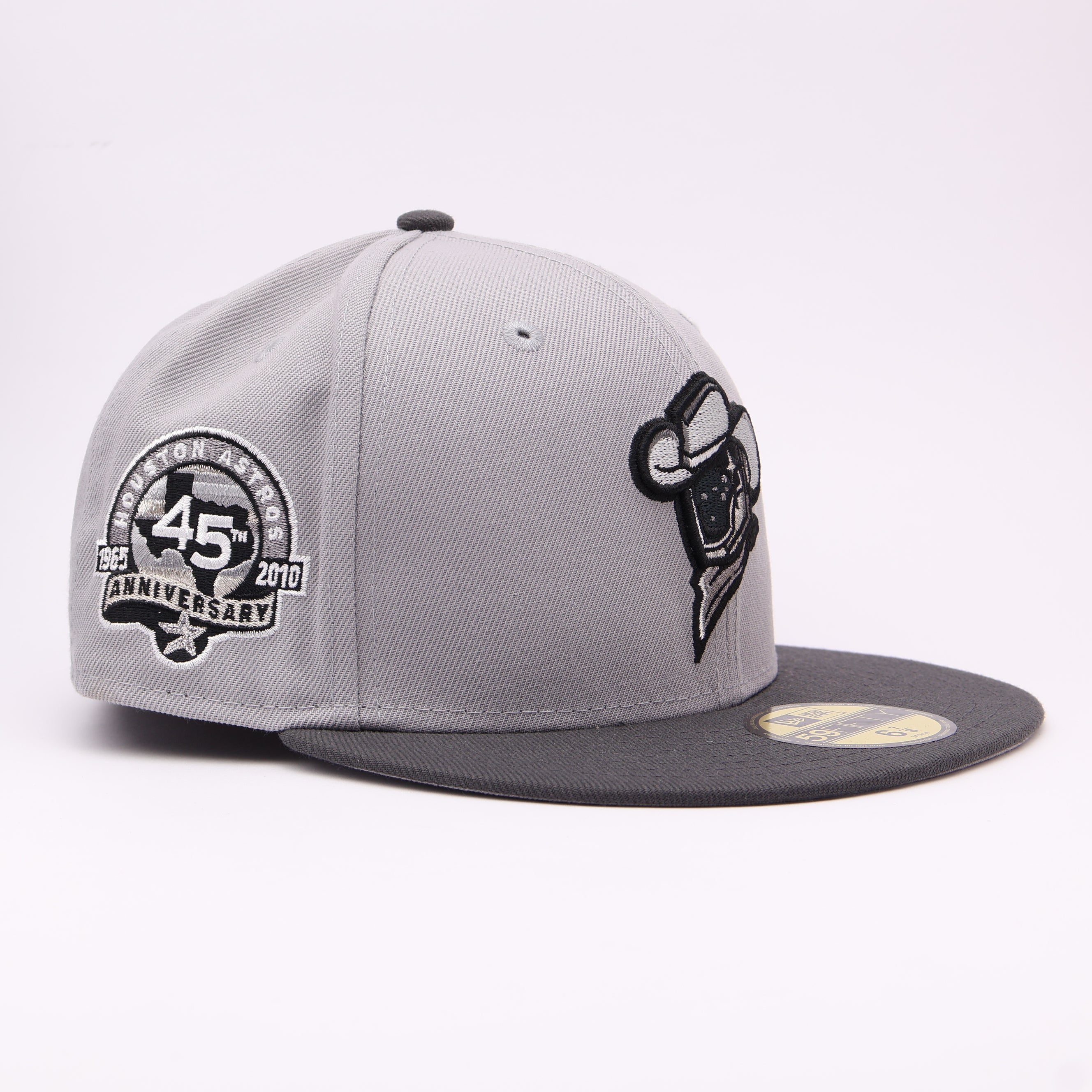 NWT 6 7/8 Gray Space City Cowboys 45th Anniversary 59fifty New Era Fitted Hat Cap