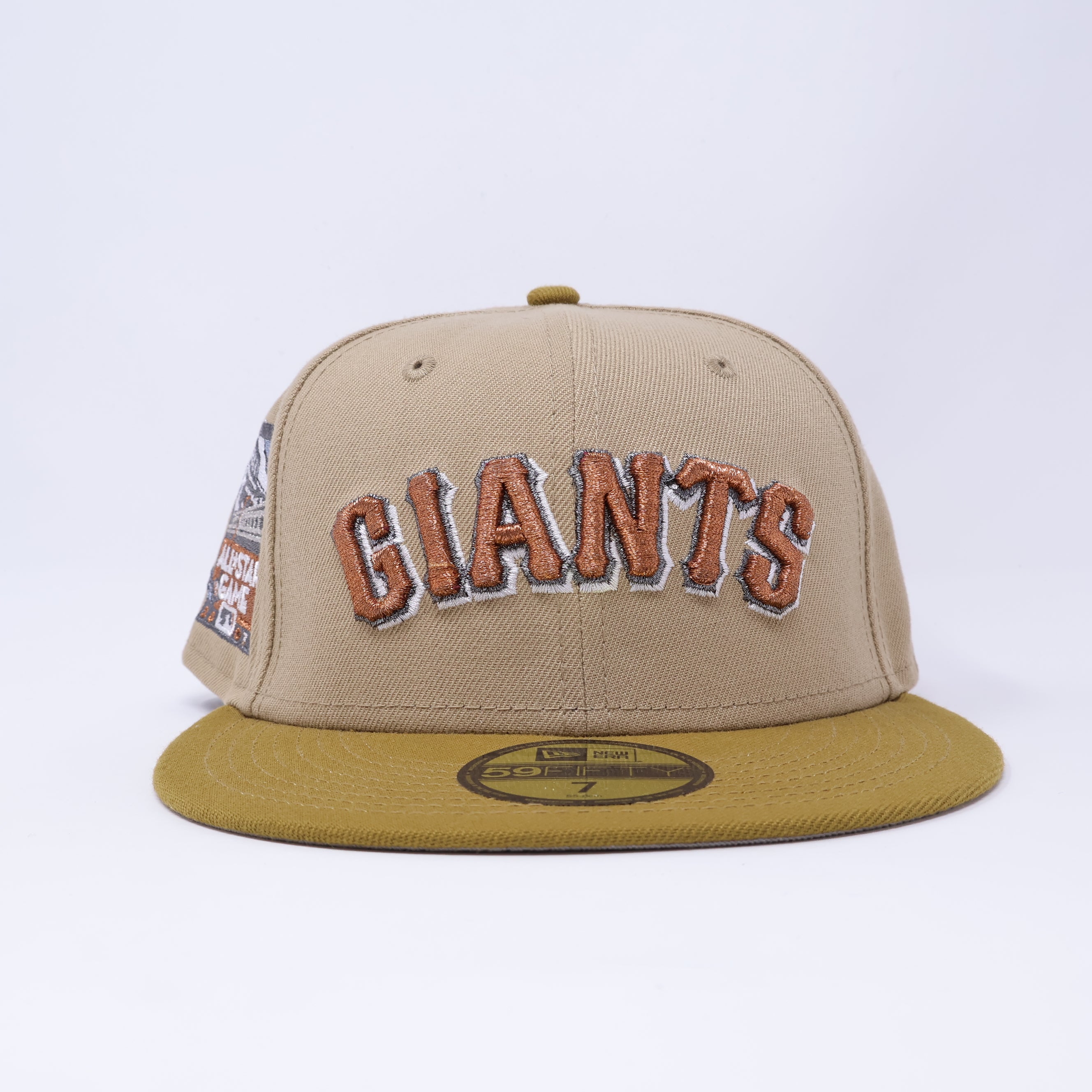 NWT 7 Khaki San Francisco Giants 2007 All Star Game 59fifty New Era Fitted Hat Cap