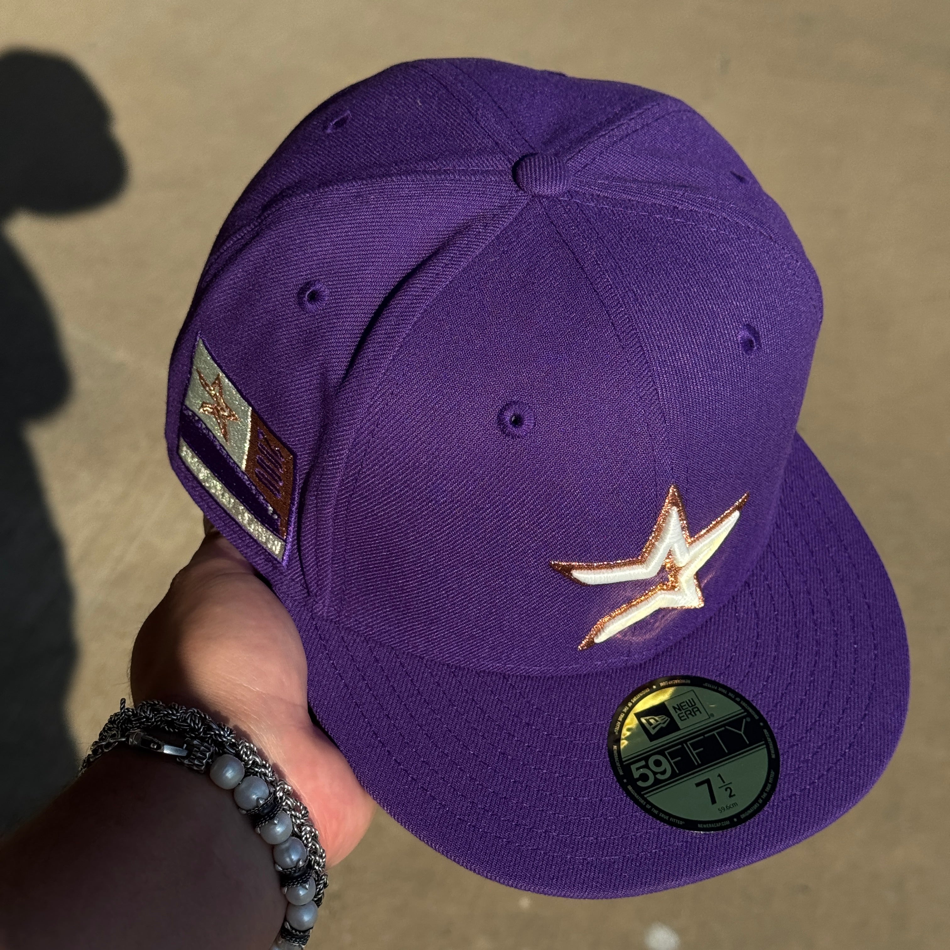 NWT 1/2 Purple Houston Astros 2000 Inaugural Season 59fifty New Era Fitted Hat Cap