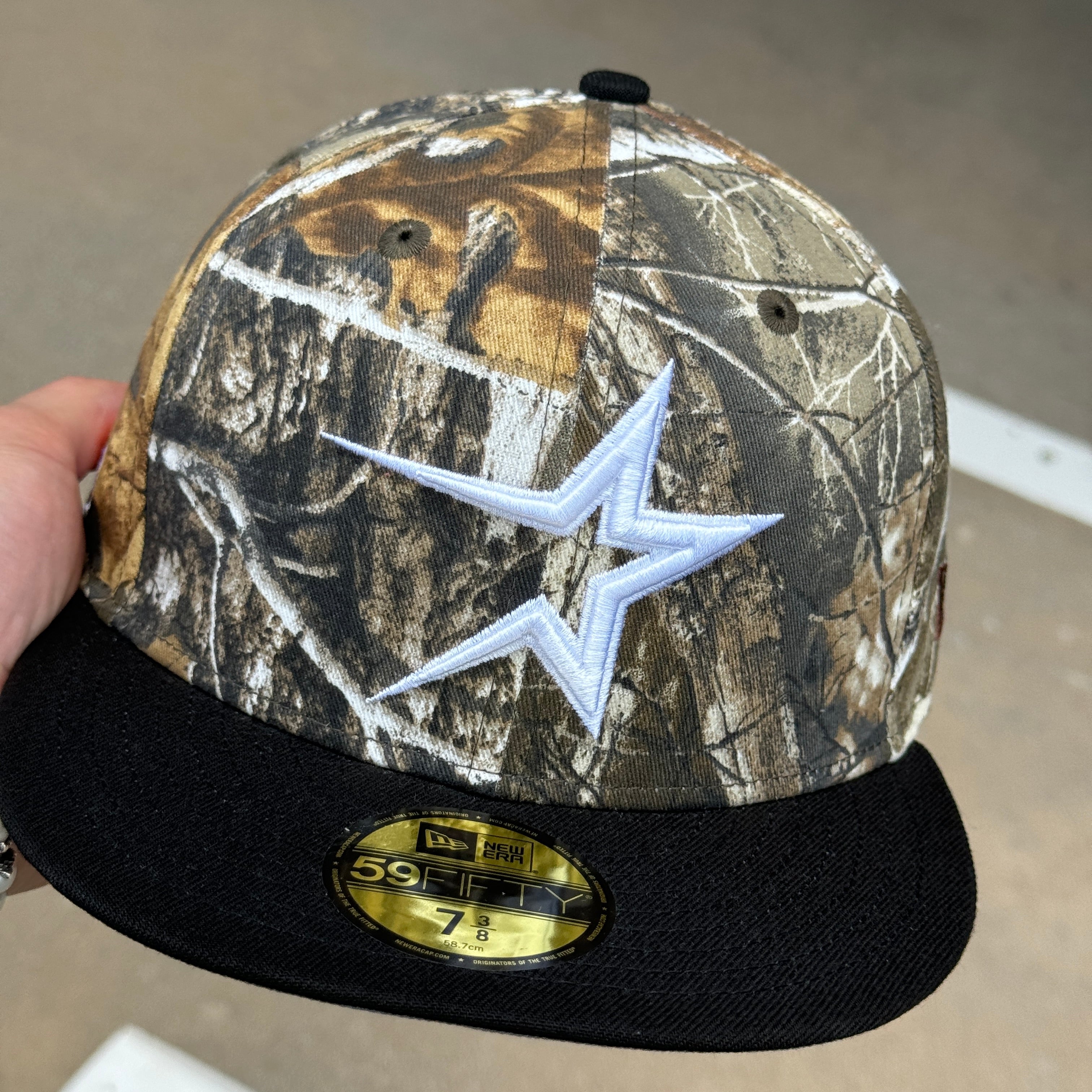 NEW 3/8 Camo Realtree Houston Astros Side Batterman 59fifty New Era Fitted Hat Cap