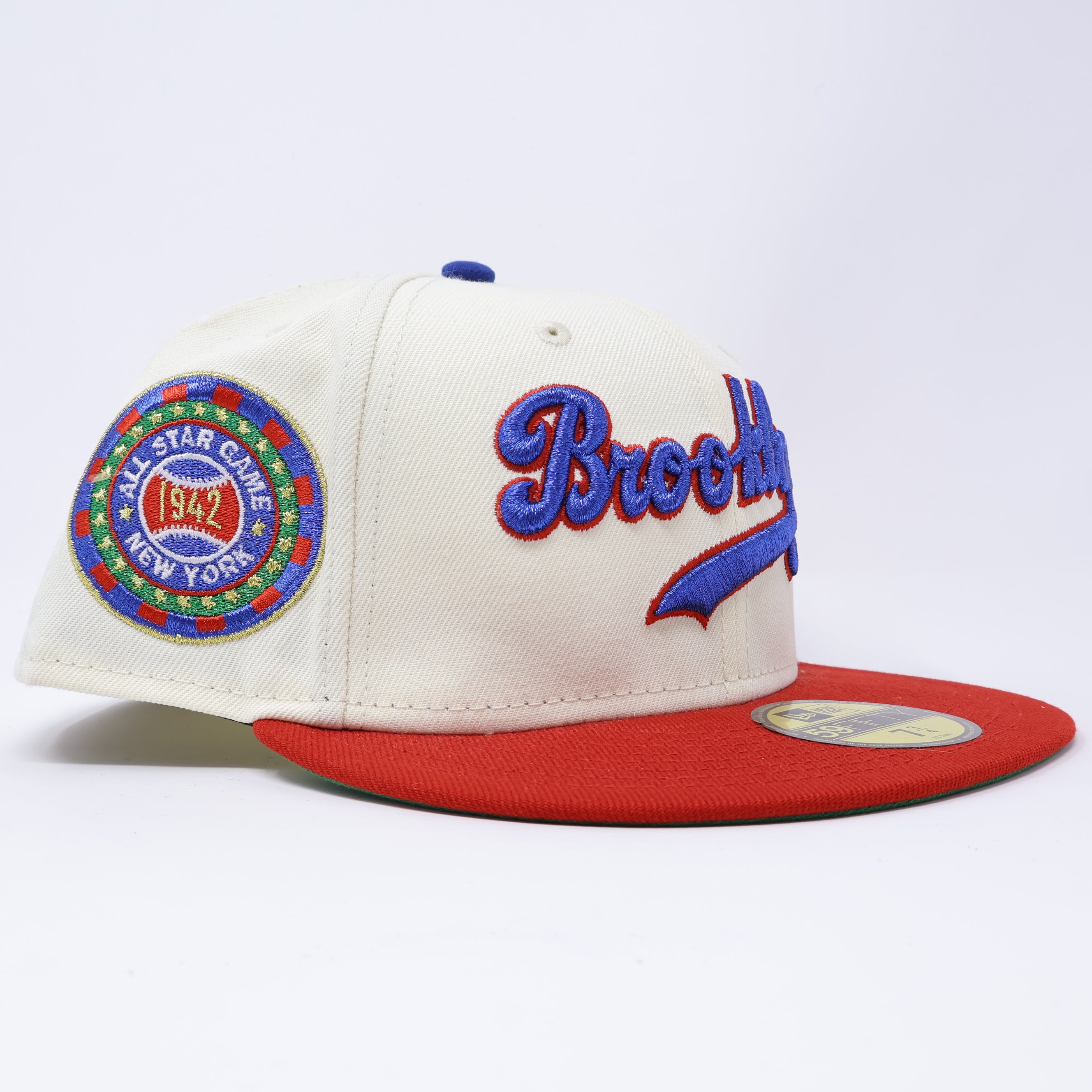 NWT 3/4 Chrome Brooklyn Dodgers 1942 All Star Game 59fifty New Era Fitted Hat Cap