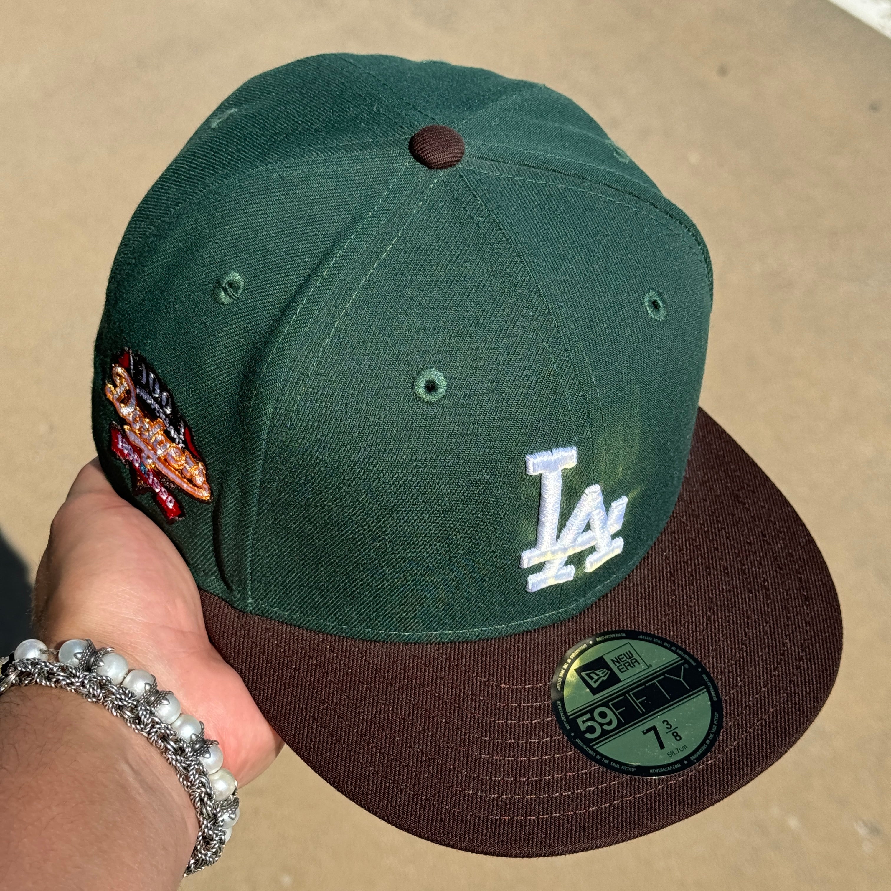 NEW 3/8 Green Los Angeles Dodgers 100 Year Anniversary New Era Fitted Hat Cap