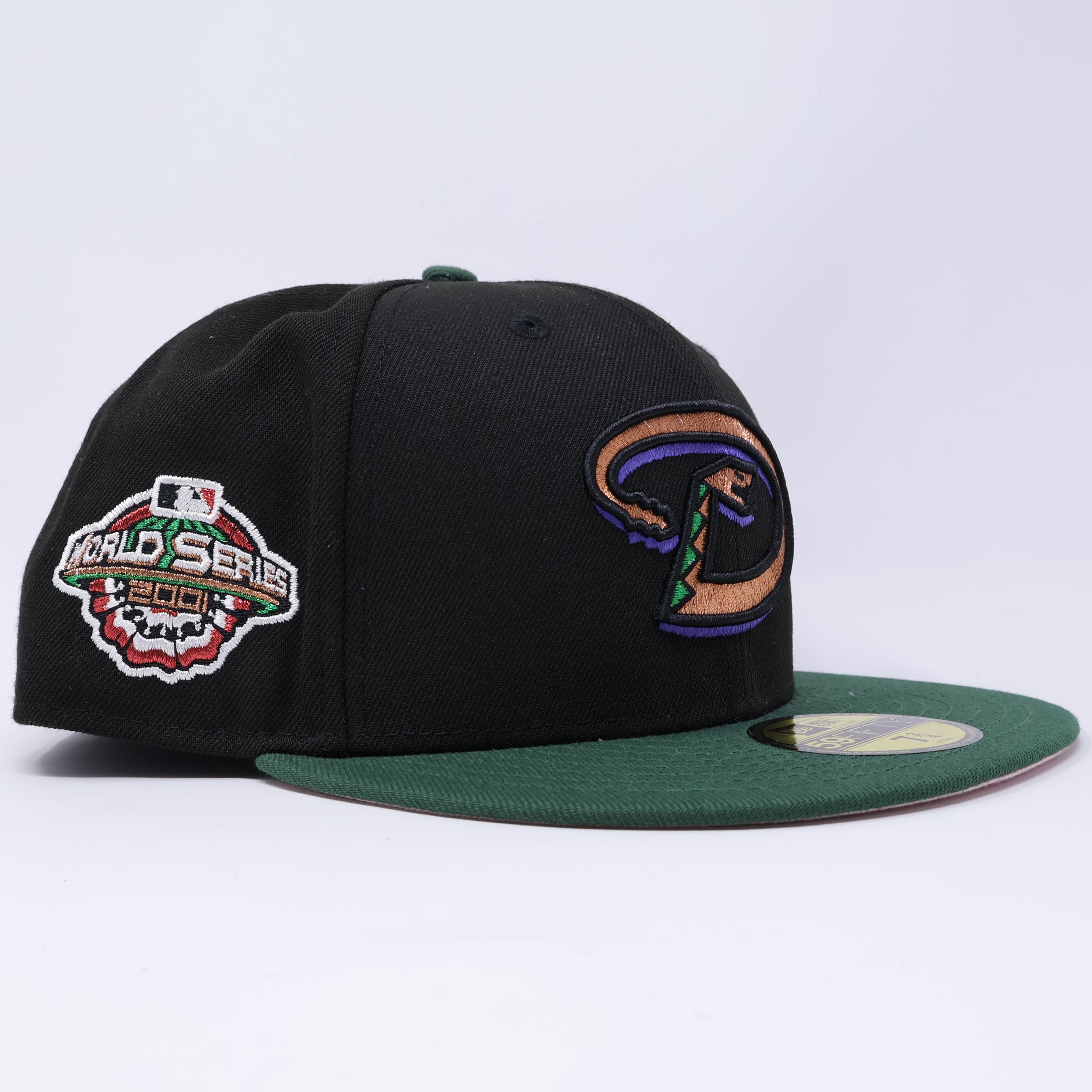 NWT 3/4 Black Arizona Diamondbacks 2001 World Series 59fifty New Era Fitted Hat Cap