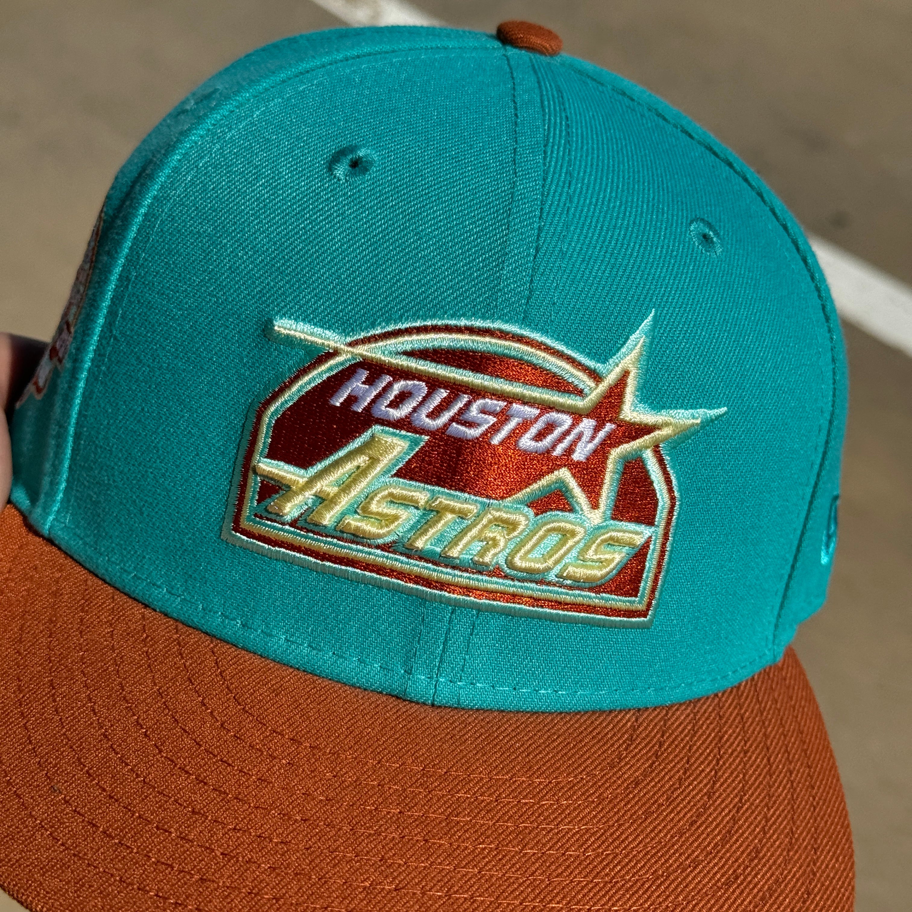 USED 1/2 Blue Houston Astro 45th Anniversary 59fifty New Era Fitted Hat Cap