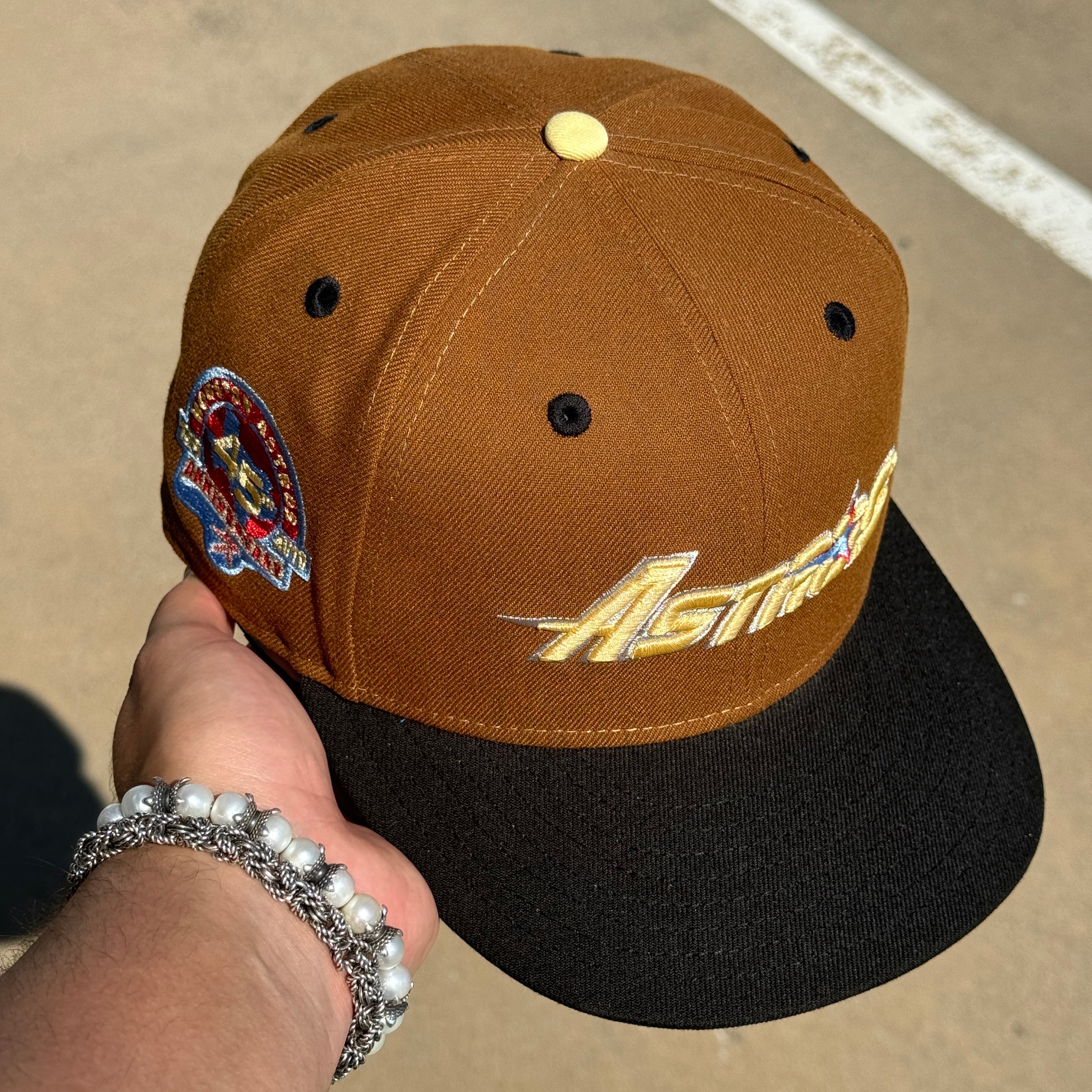 USED 3/8 Brown Houston Astros 45th Anniversary 59fifty New Era Fitted Hat Cap
