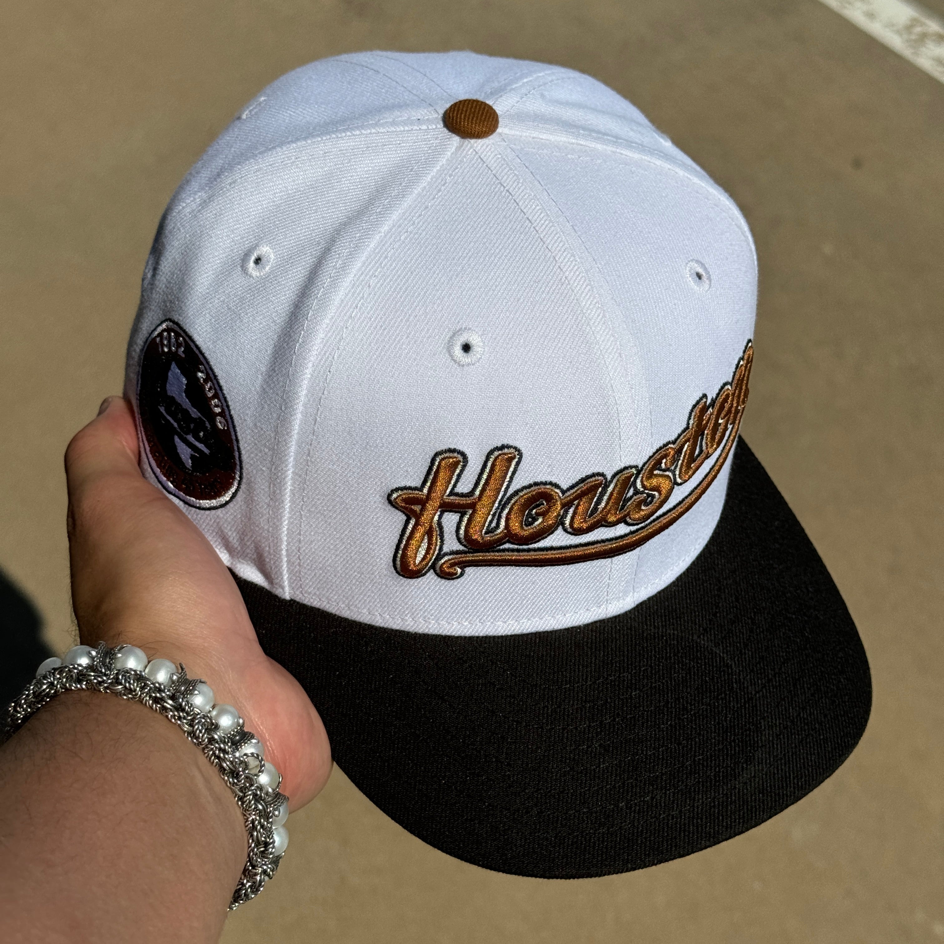USED 3/8 White Houston Astros Celebrating 45 Years 59fifty New Era Fitted Hat Cap