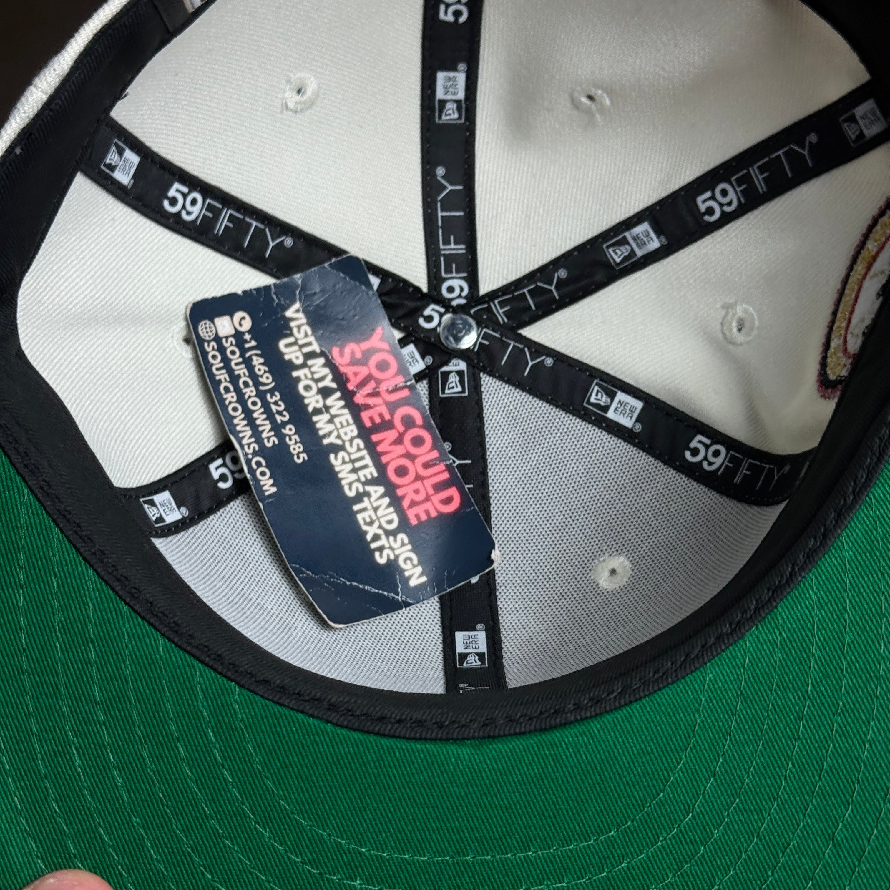 NWT 1/4 Chrome Washington Nationals 2008 Inaugural 59fifty New Era Fitted Hat Cap
