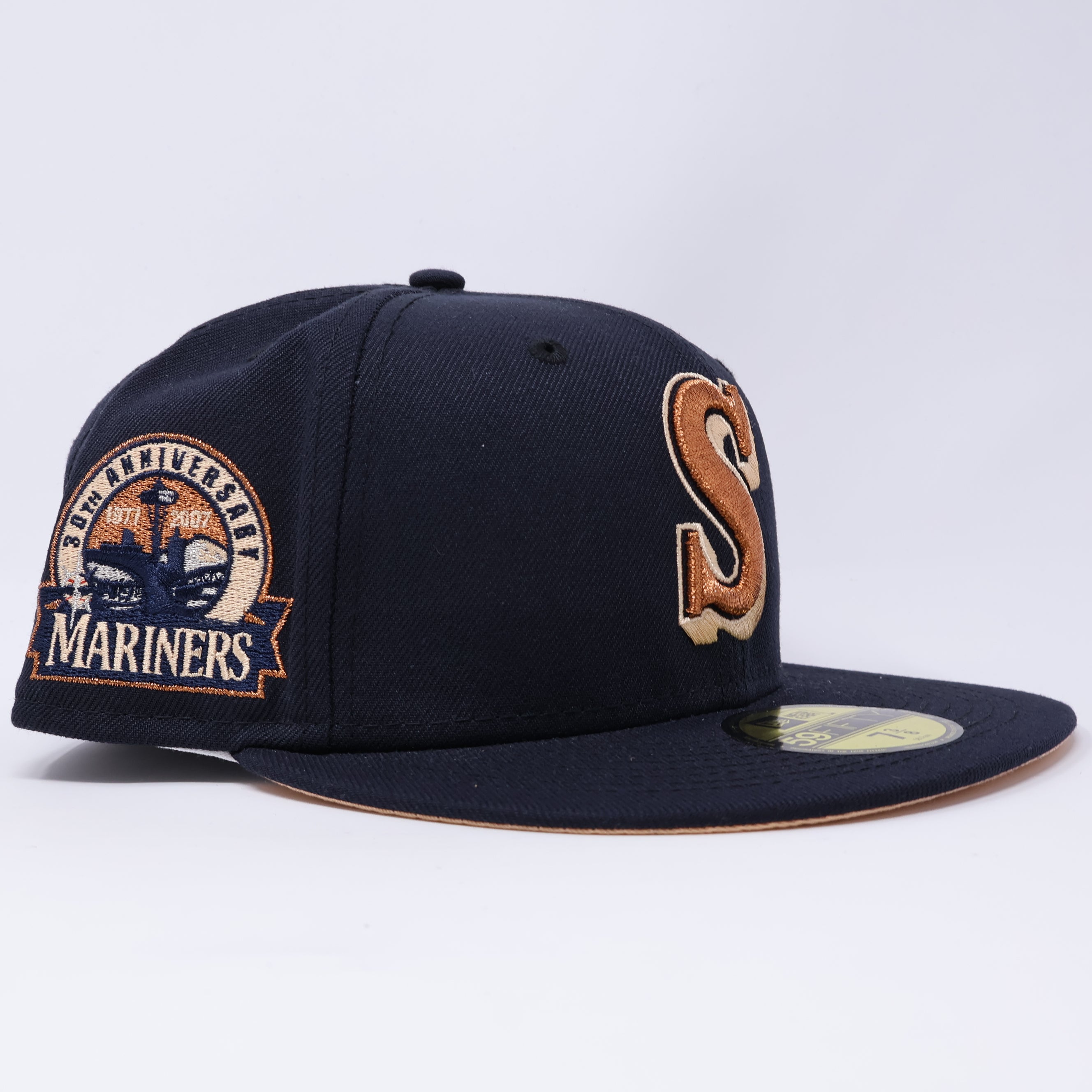 NWT 3/8 Navy Seattle Mariners 30th Anniversary 59fifty New Era Fitted Cap Hat