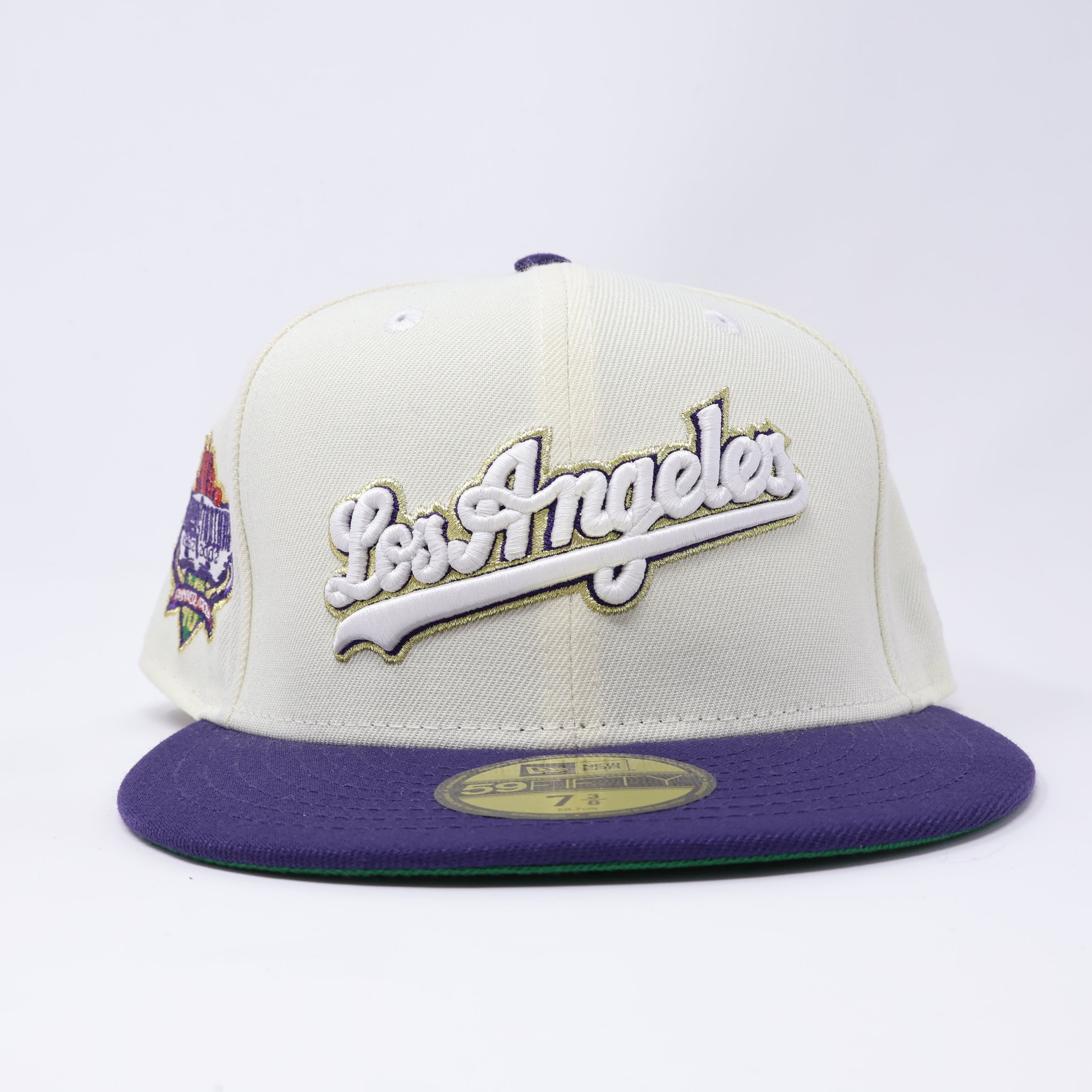 NEW 3/8 Chrome Los Angeles Dodgers 40th Anniversary 59fifty New Era Fitted Hat Cap