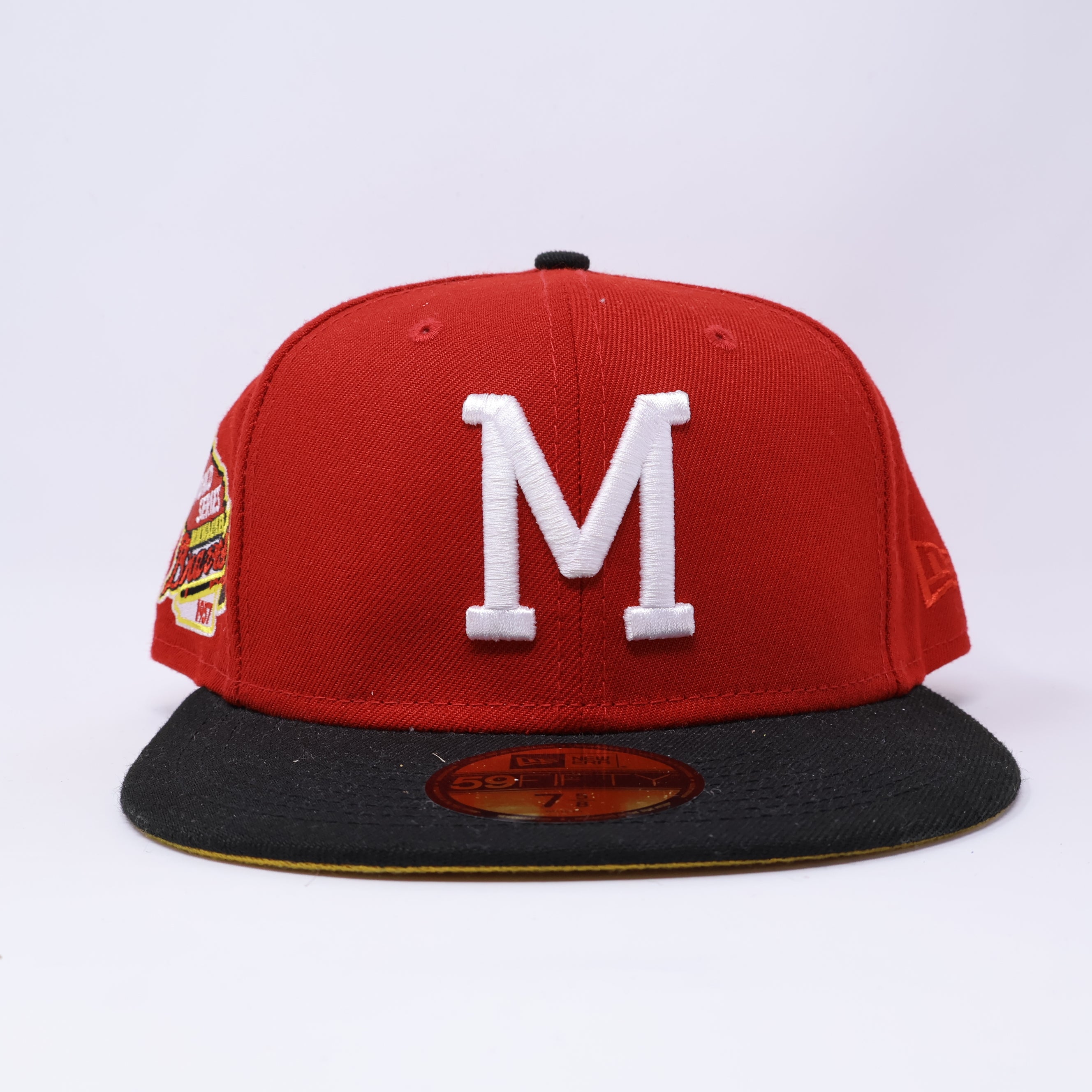 NWT 5/8 Red Milwuakee Brewers 1957 World Series 59fifty New Era Fitted Hat Cap