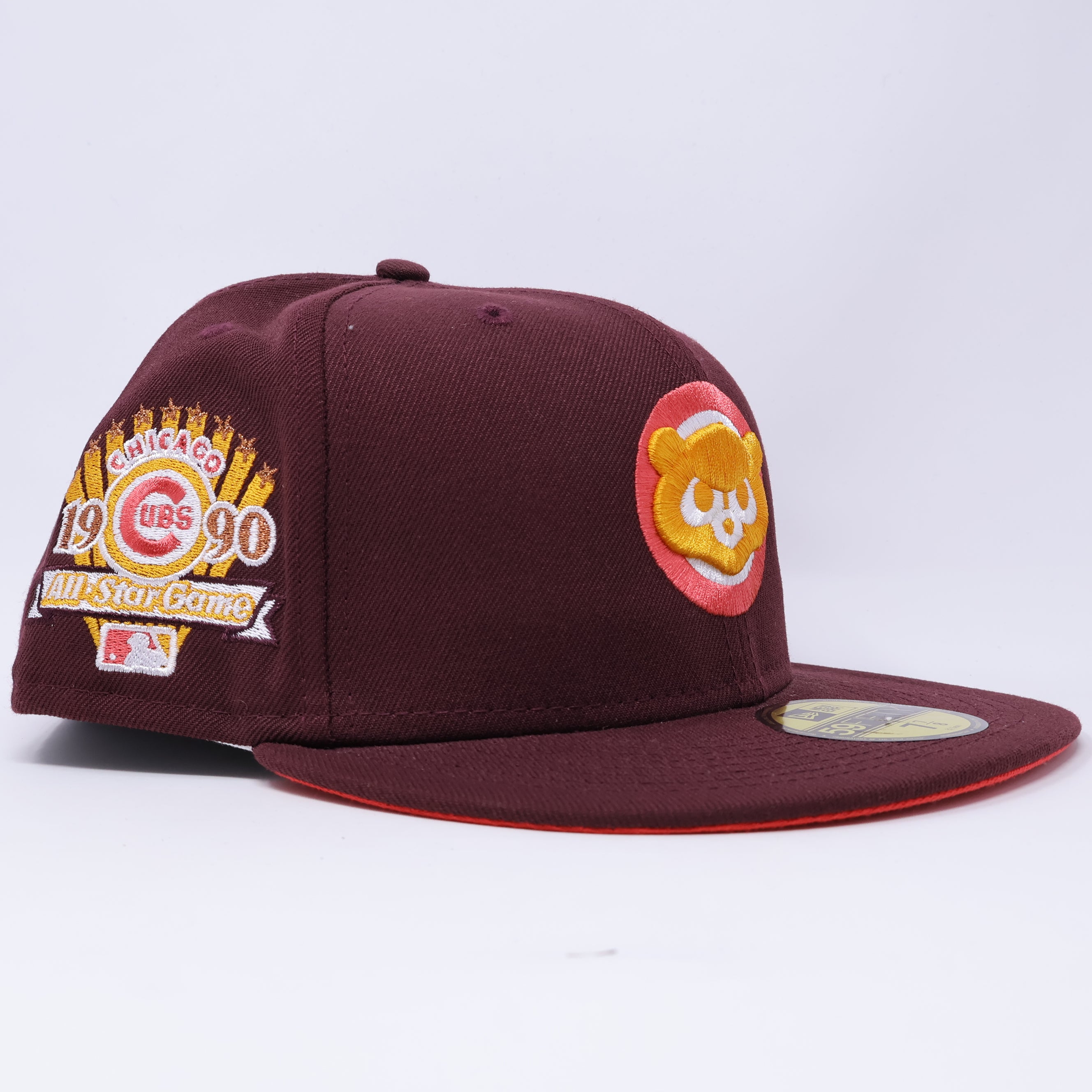 NEW 7/8 Maroon Chicago Cubs 1990 All Star Game 59fifty New Era Fitted Hat Cap