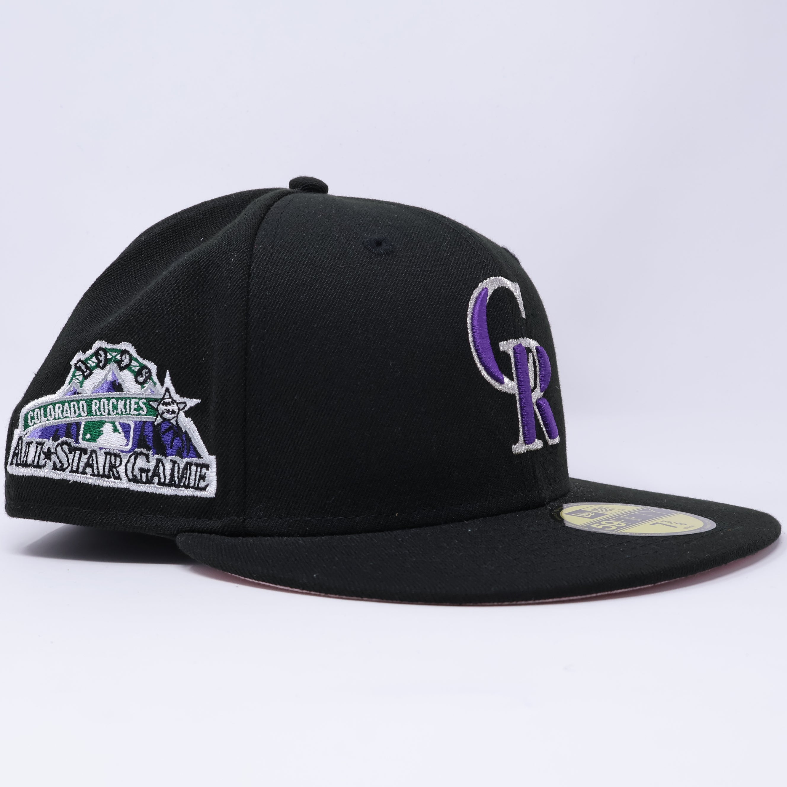 NWT 5/8 Black Colorado Rockies 1998 All Star Game 59fifty New Era Fitted Hat Cap