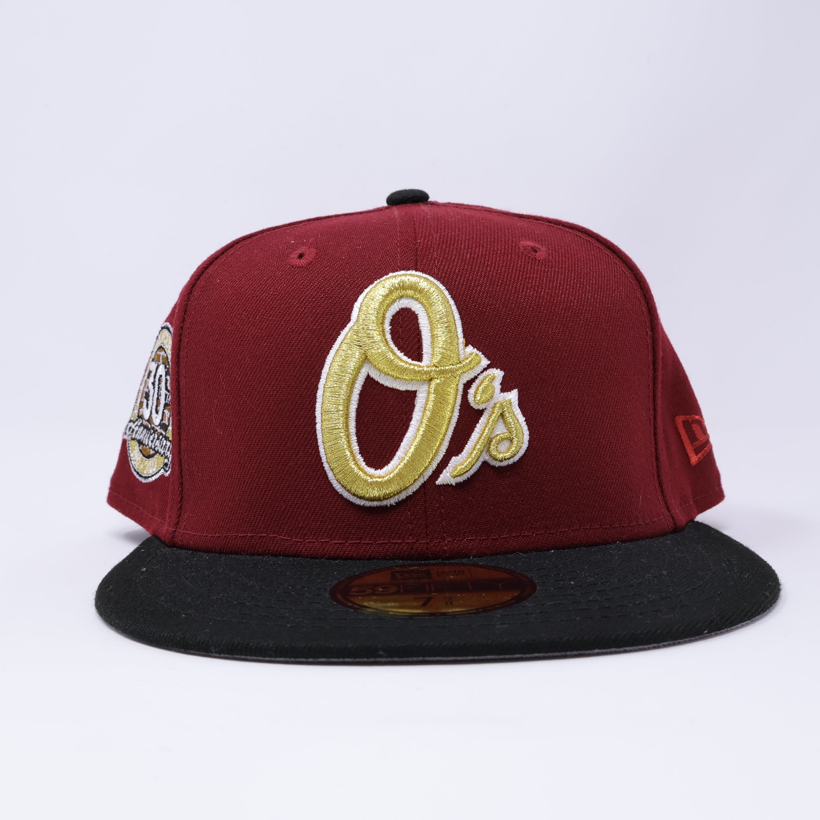 NWT 5/8 Maroon Baltimore Orioles 30th Anniversary 59fifty New Era Fitted Hat Cap