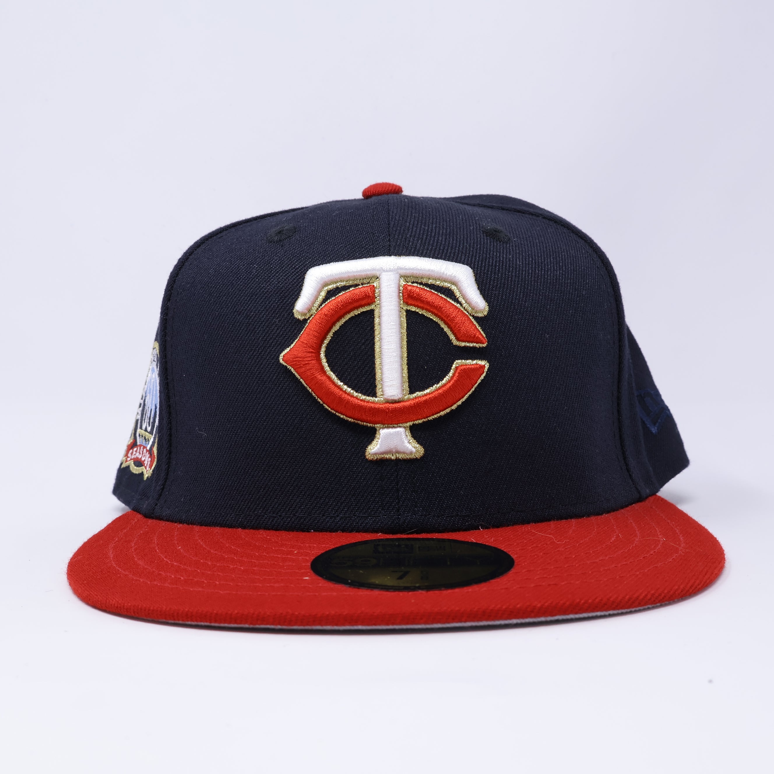 NWT 5/8 Navy Minnesota Twins 60 Seasons 59fifty New Era Fitted Hat Cap