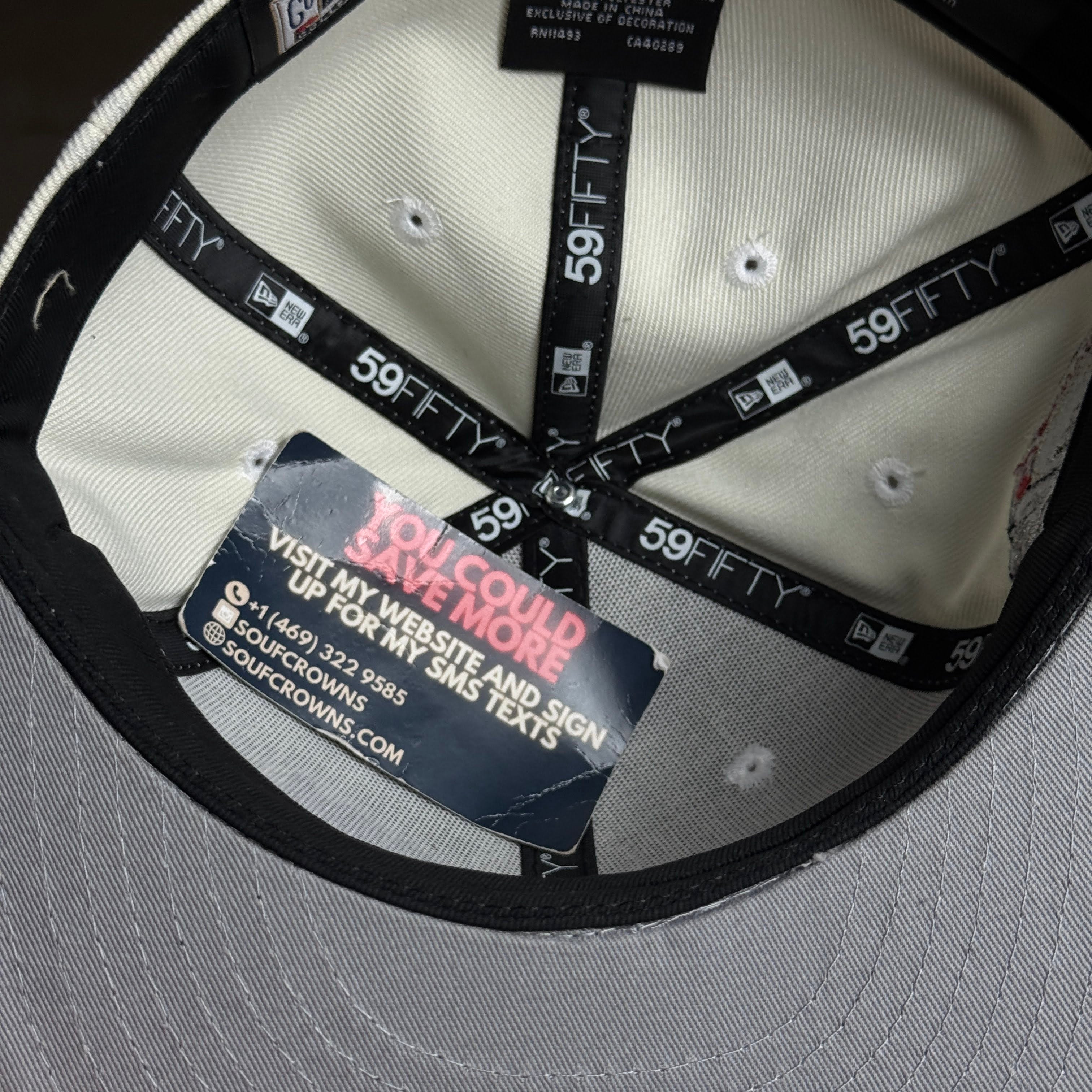 NWT 1/4 Chrome Kansas City Royals Baseball Club 59fifty New Era Fitted Hat Cap