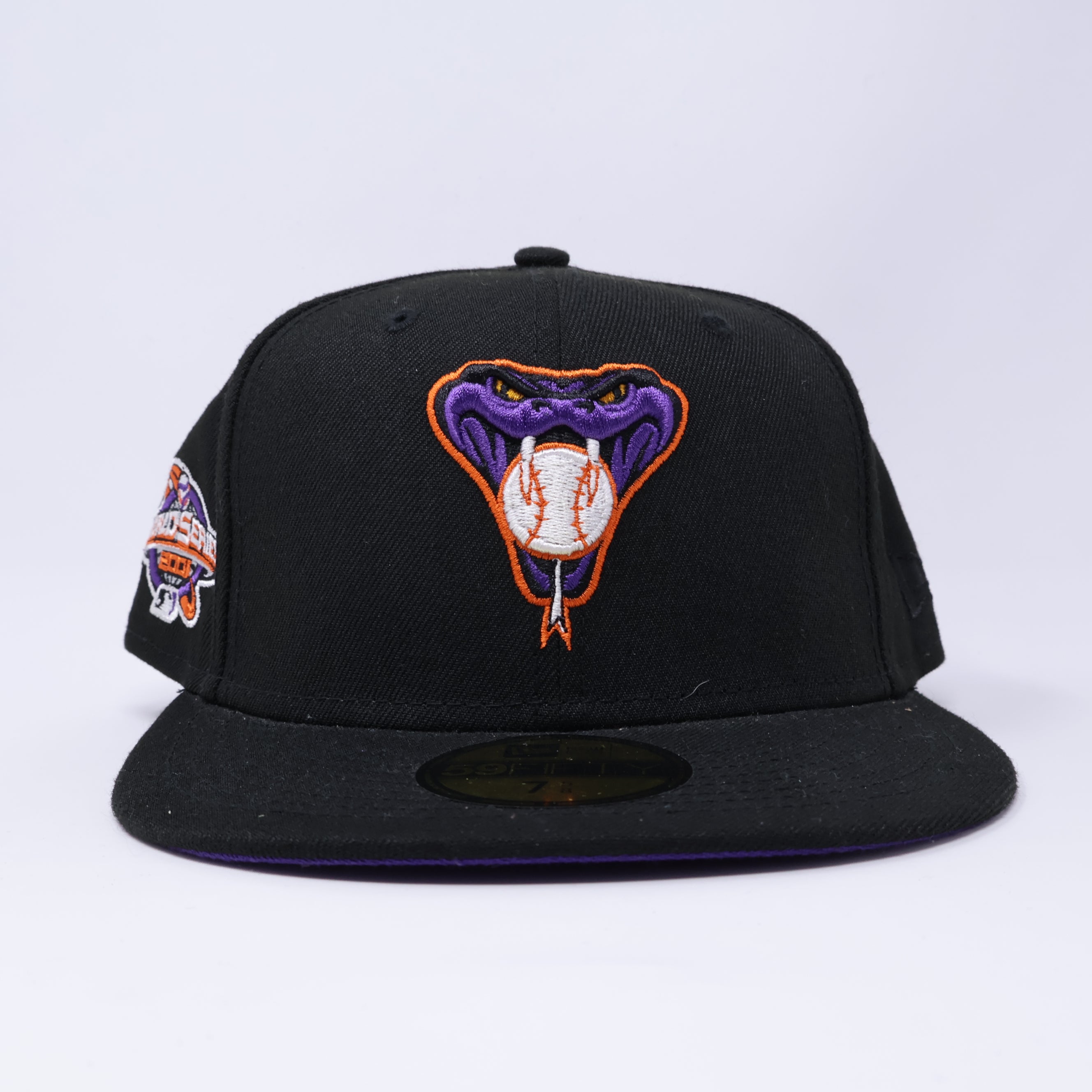 NWT 5/8 Black Arizona Diamondbacks 2001 World Series 59fifty New Era Fitted Hat Cap