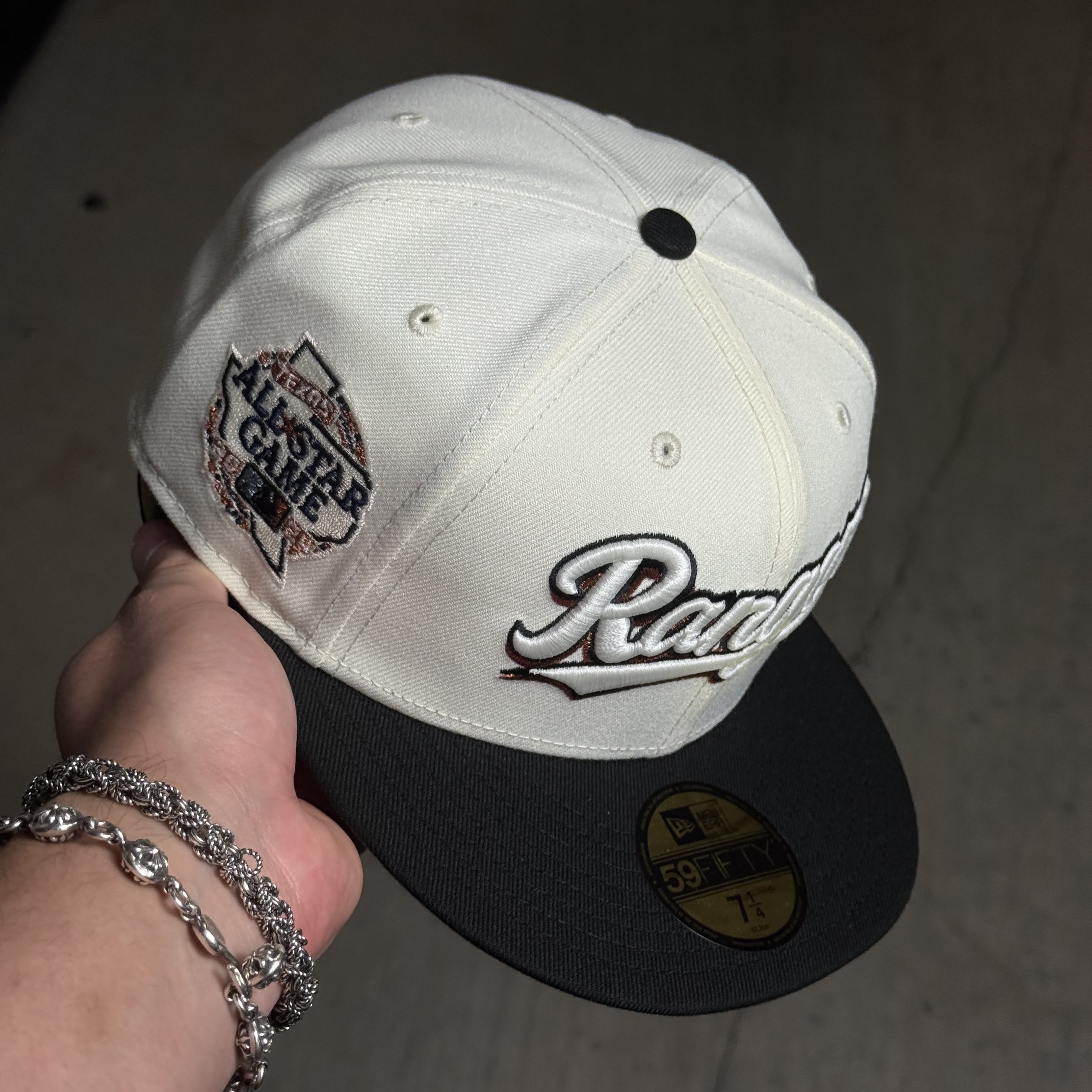 NWT 1/4 Chrome Dallas Texas Rangers 2024 All Star Game 59fifty New Era Fitted Hat Cap