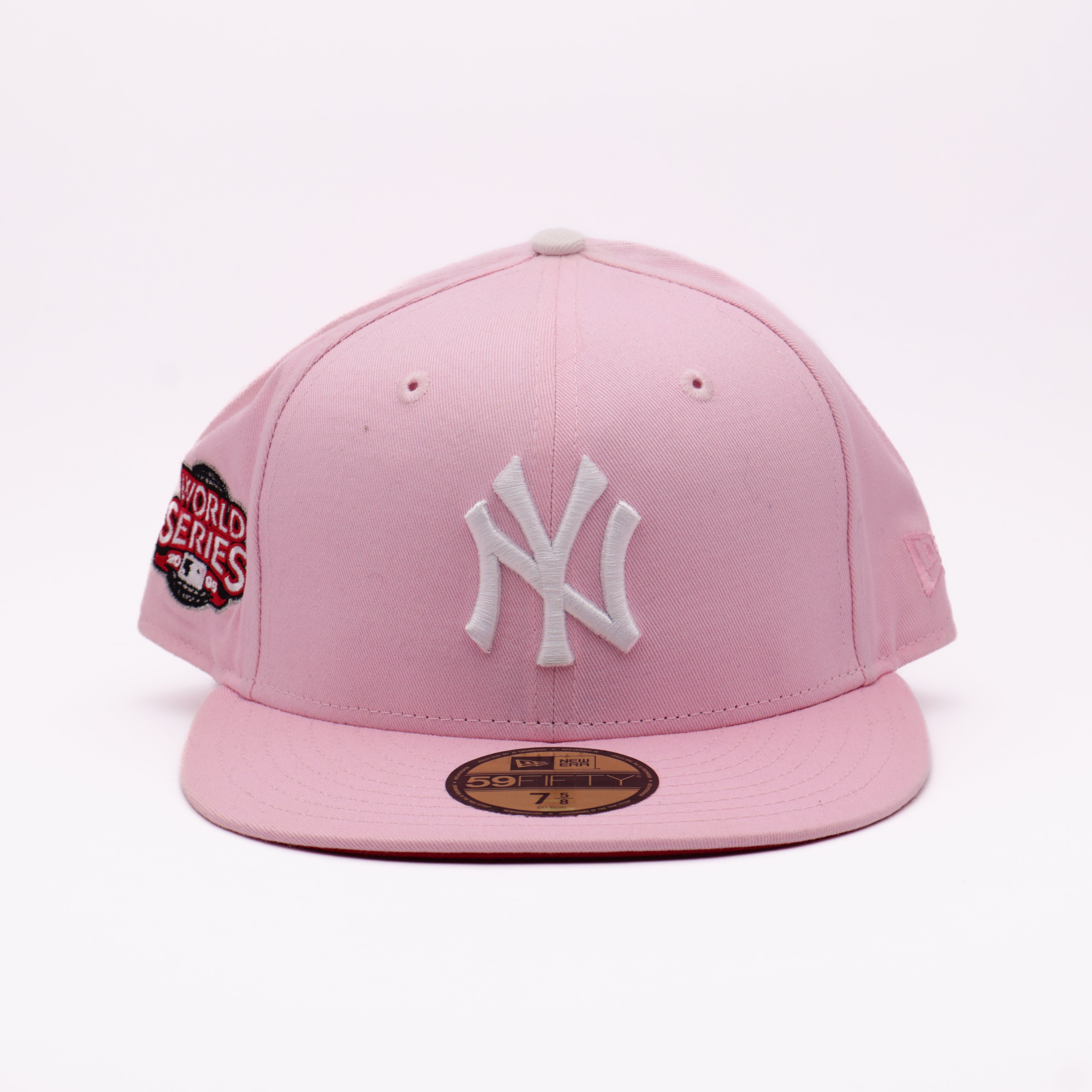 NWT 5/8 Pink New York Yankees 2009 World Series 59fifty New Era Fitted Hat Cap