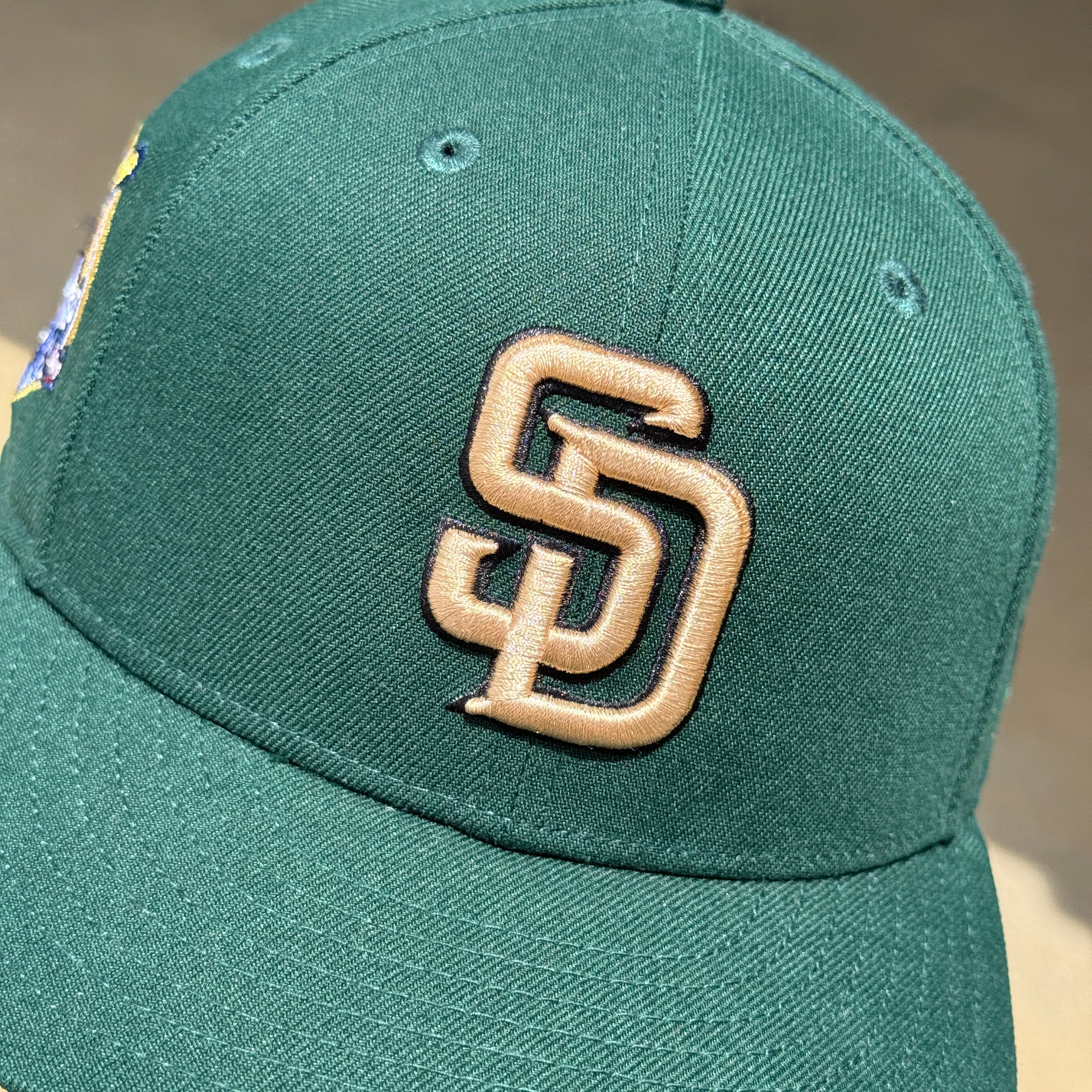 USED 1/8 Green San Diego Padres 40th Anniversary 59fifty New Era Fitted Hat Cap