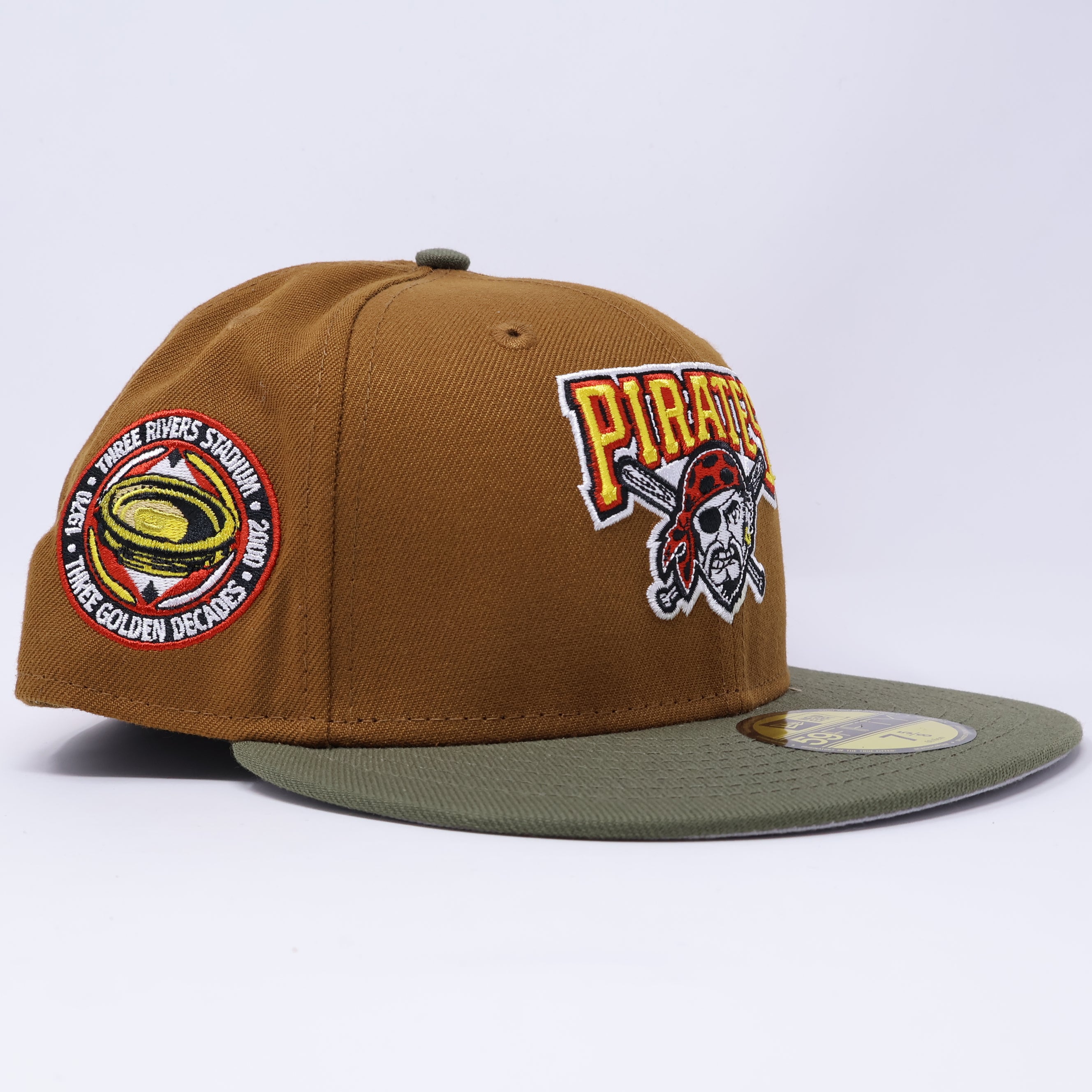 NWT 5/8 Brown Pittsburgh Pirates Three Rivers 59fifty New Era Fitted Hat Cap