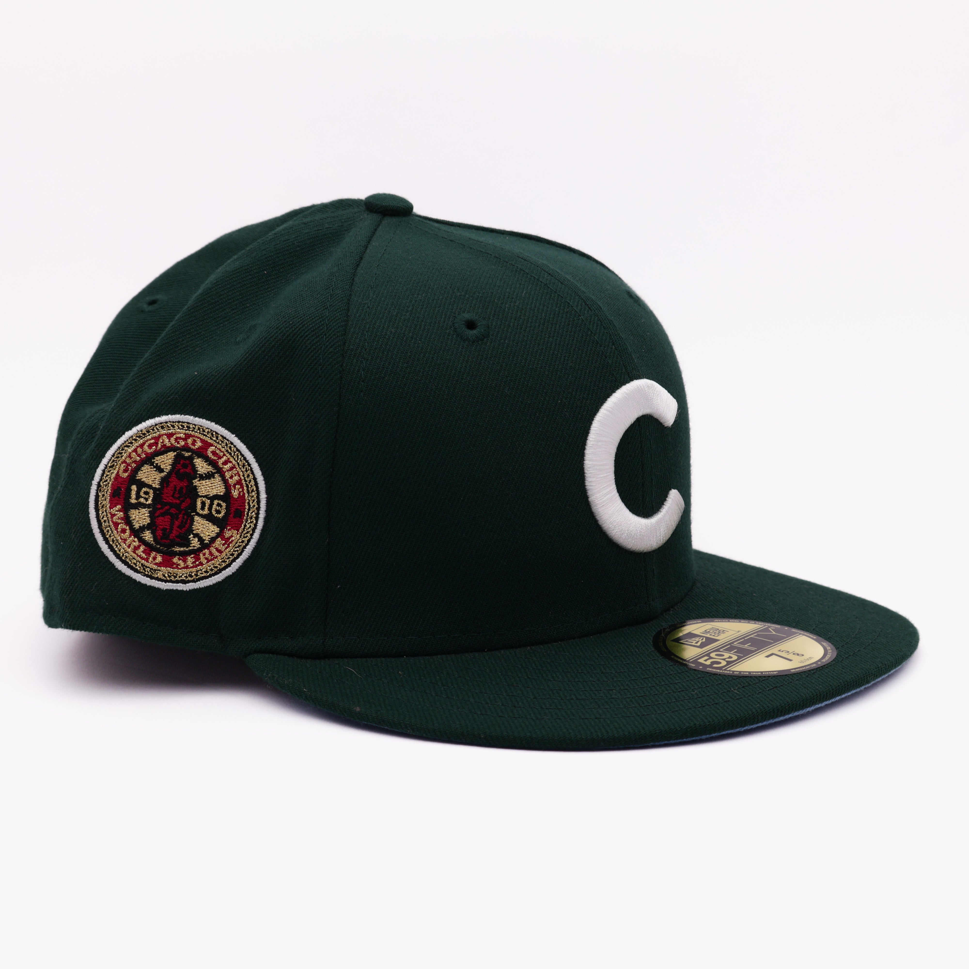 NWT 5/8 Green Chicago Cubs 1908 World Series 59fifty New Era Fitted Hat Cap