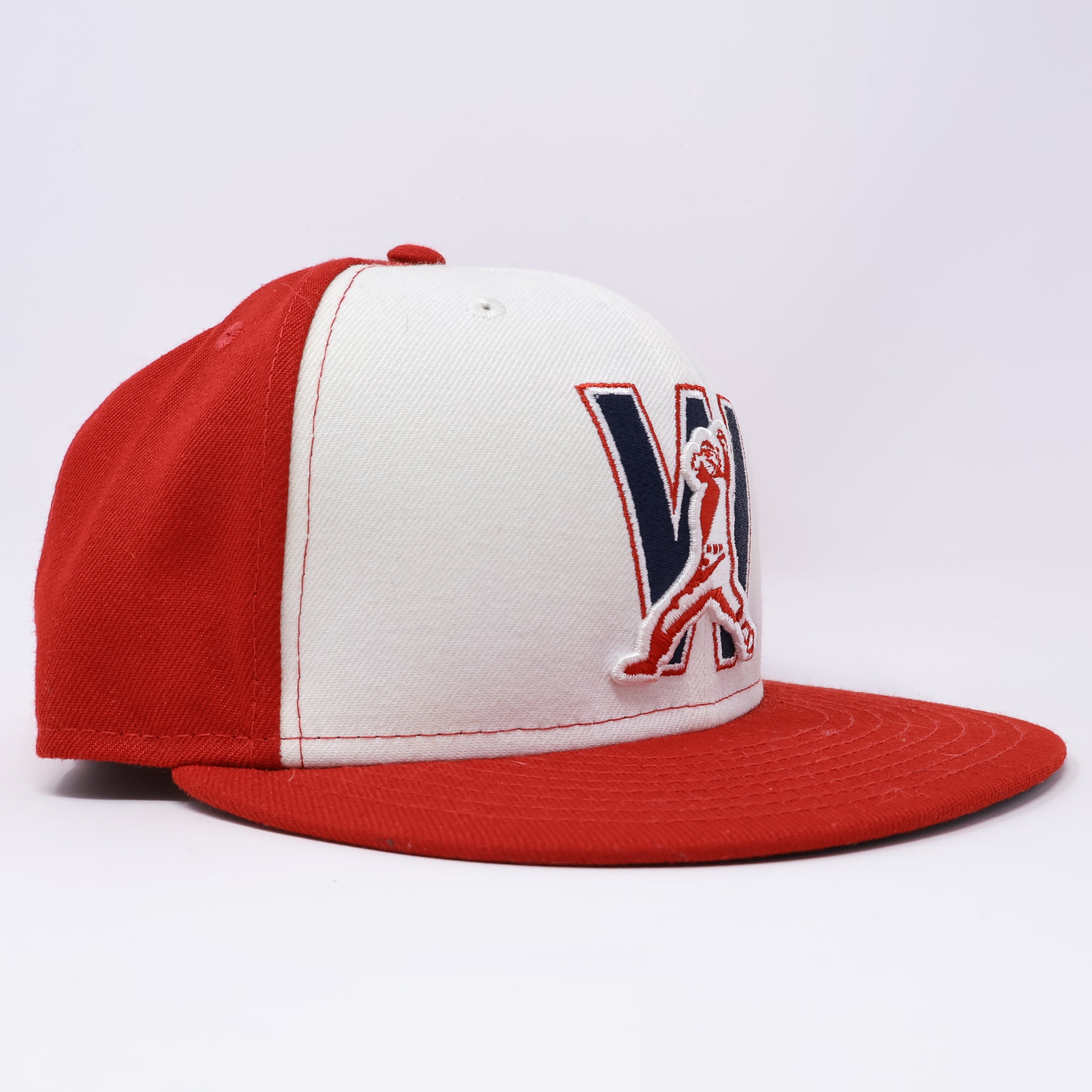 USED 3/8 Multicolor Washington Nationals Simple Clean Dope 59fifty New Era Fitted Hat Cap
