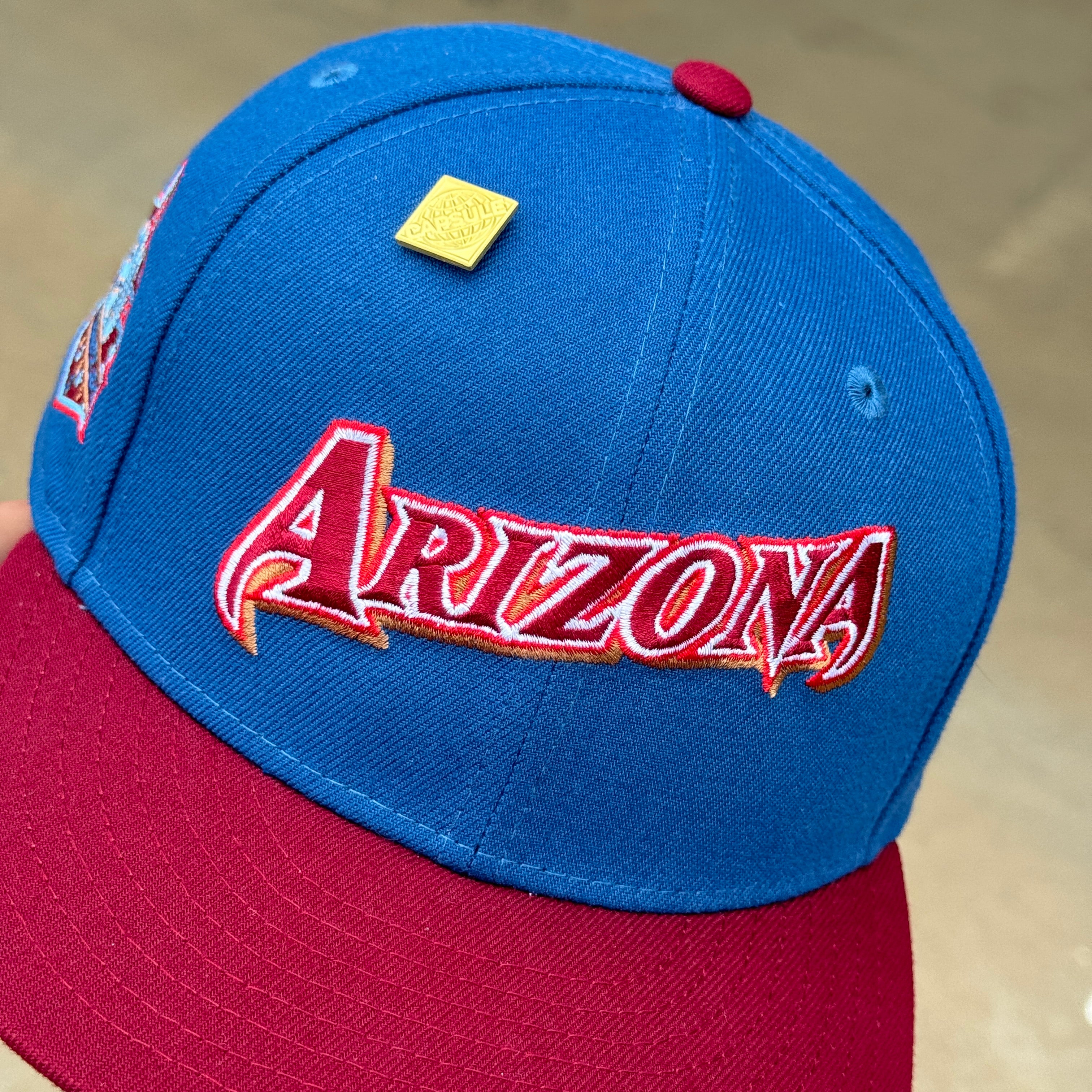 USED 1/8 Blue Arizona Diamondbacks 20th Anniversary 59fifty New Era Fitted Hat Cap