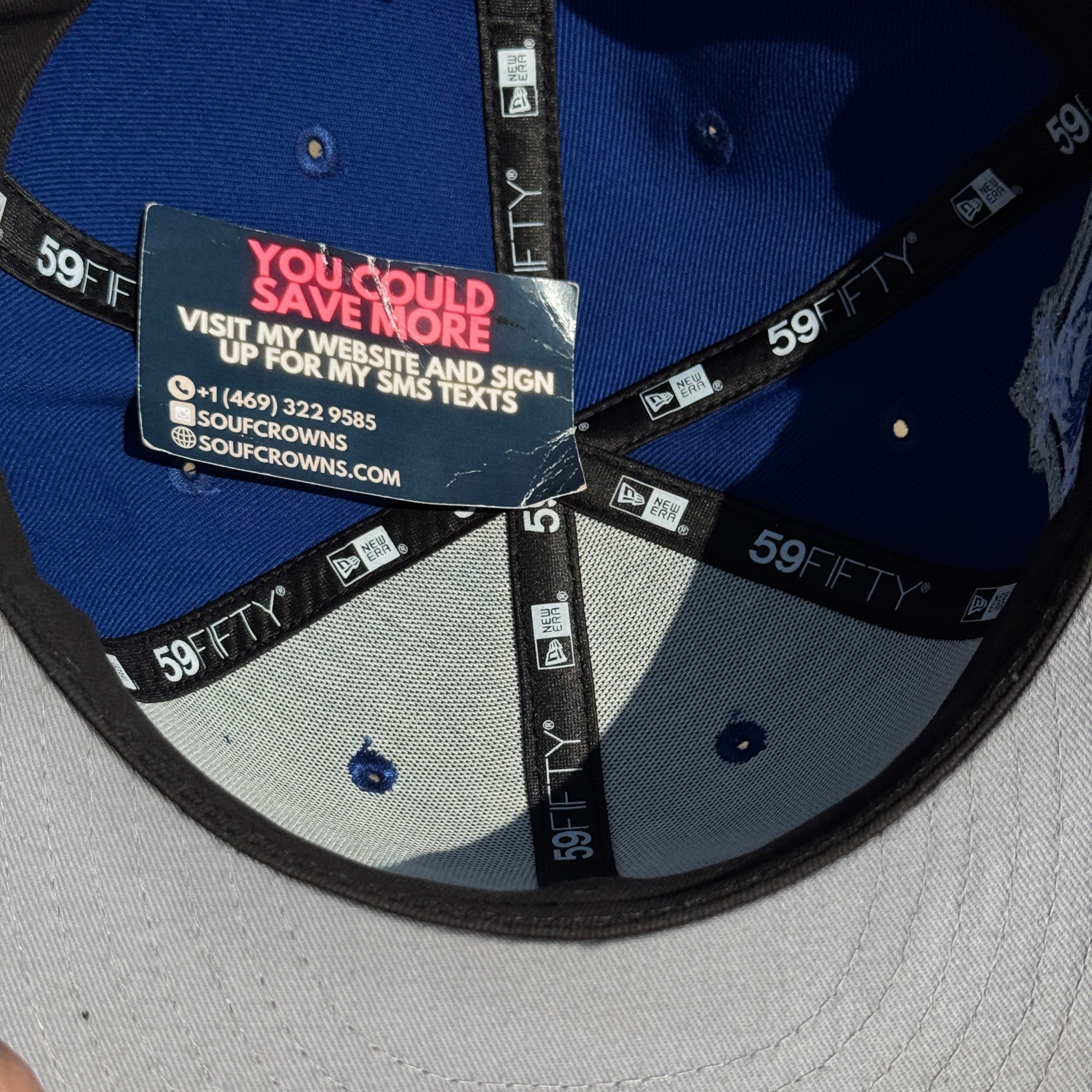 USED 5/8 Blue Dallas Texas Rangers 1993 American League 59fifty New Era Fitted Hat Cap