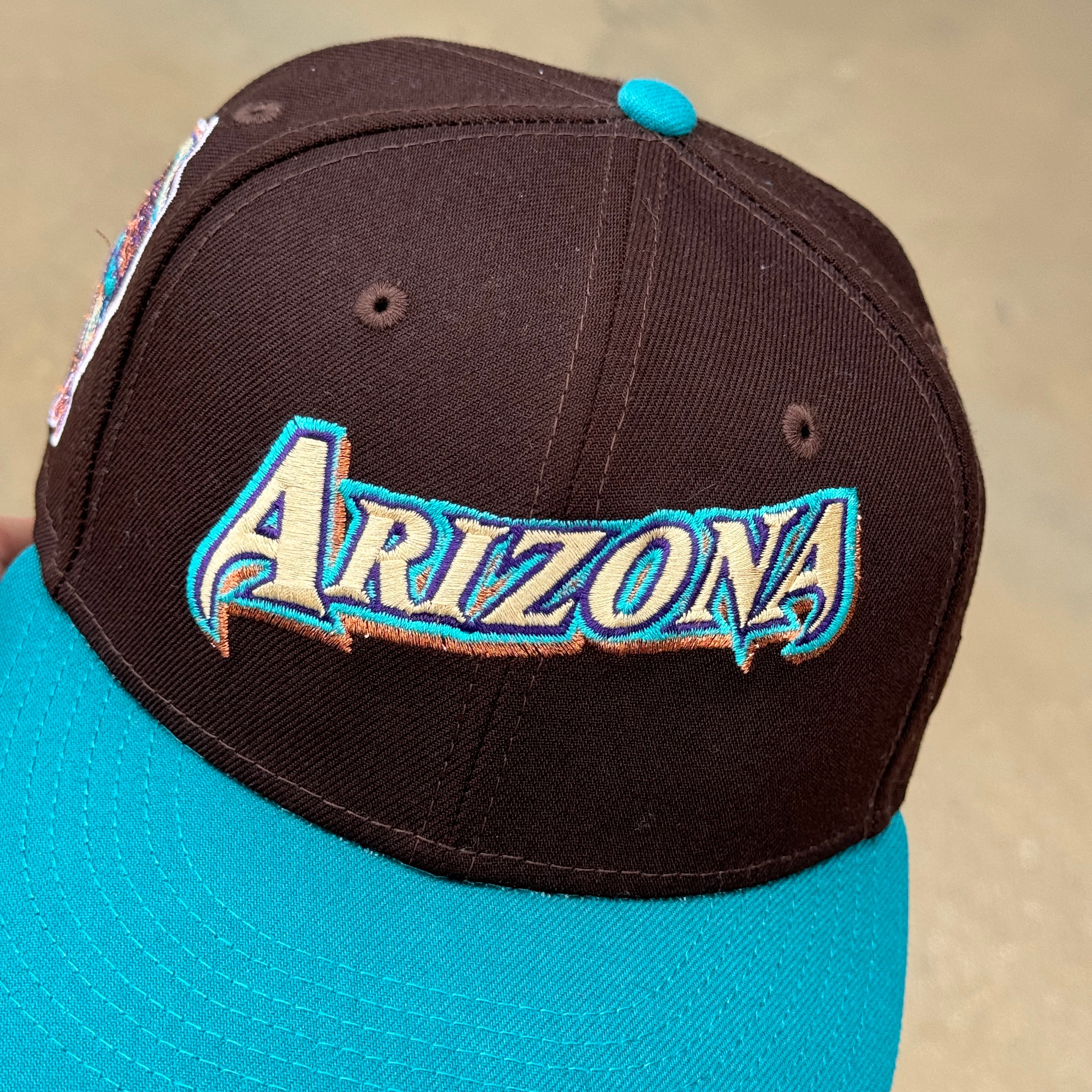 USED 1/8 Brown Arizona Diamondbacks 1998 Inaugural Season 59fifty New Era Fitted Hat Cap