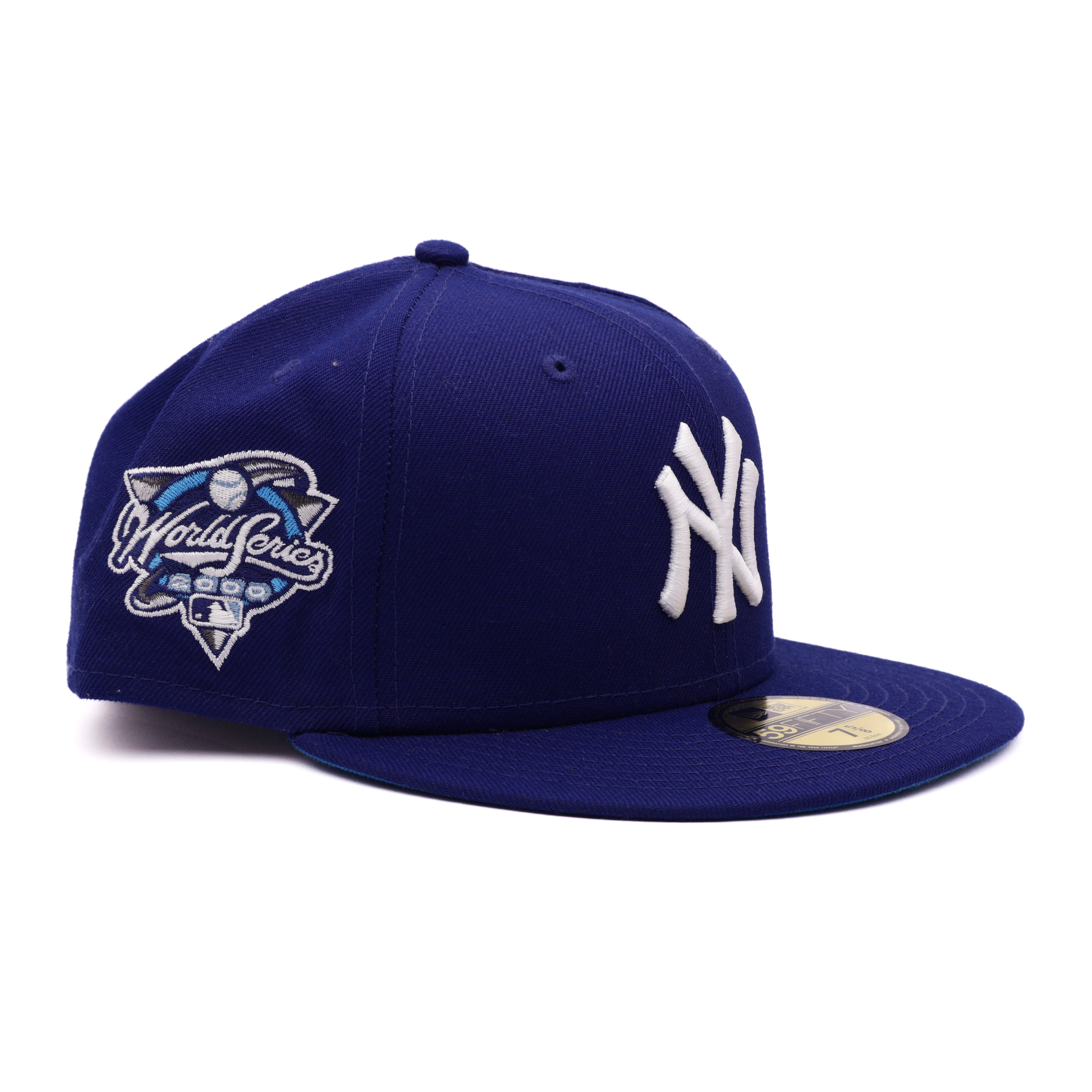 NWT 5/8 Blue New York Yankees 2000 World Series 59fifty New Era Fitted Hat Cap