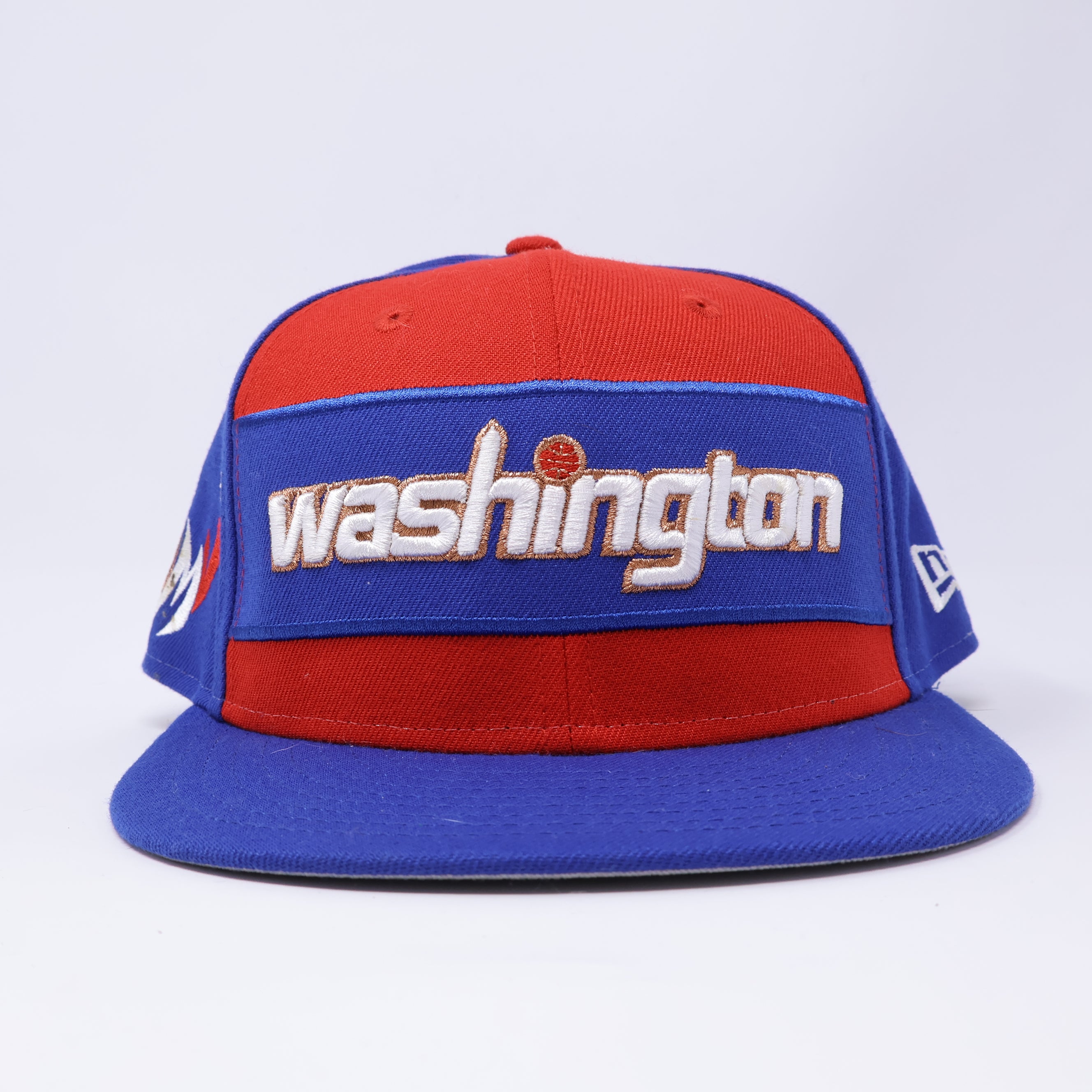 USED 3/8 Multicolor Washington Wizards NBA 59fifty New Era Fitted Hat Cap