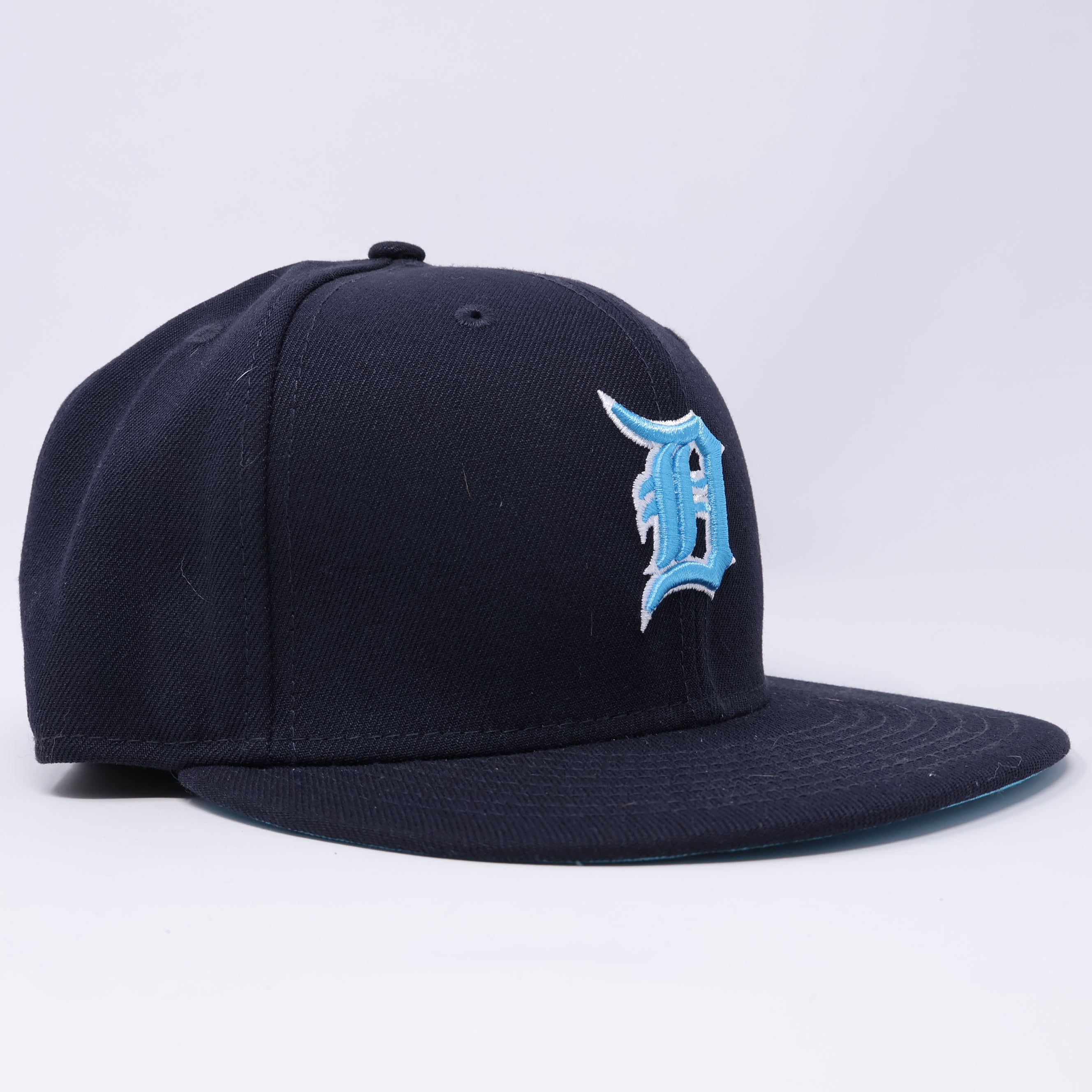 USED 3/8 Navy Detroit Tigers Simple Clean Dope 59fifty New Era Fitted Hat Cap