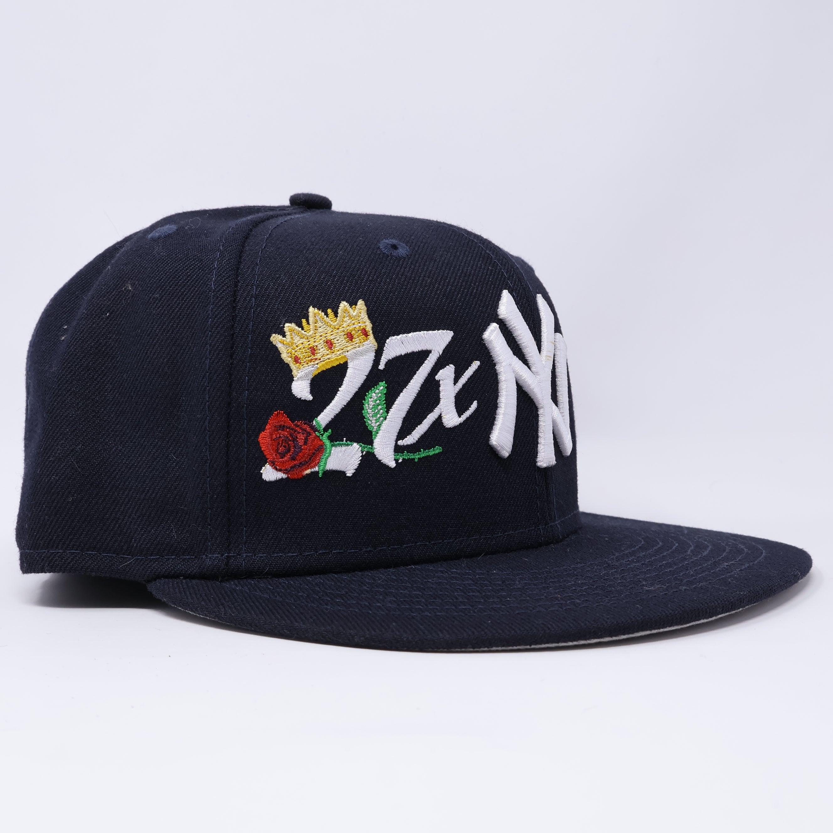 USED 3/8 Navy New York Yankees 27x Champs 59fifty New Era Fitted Hat Cap