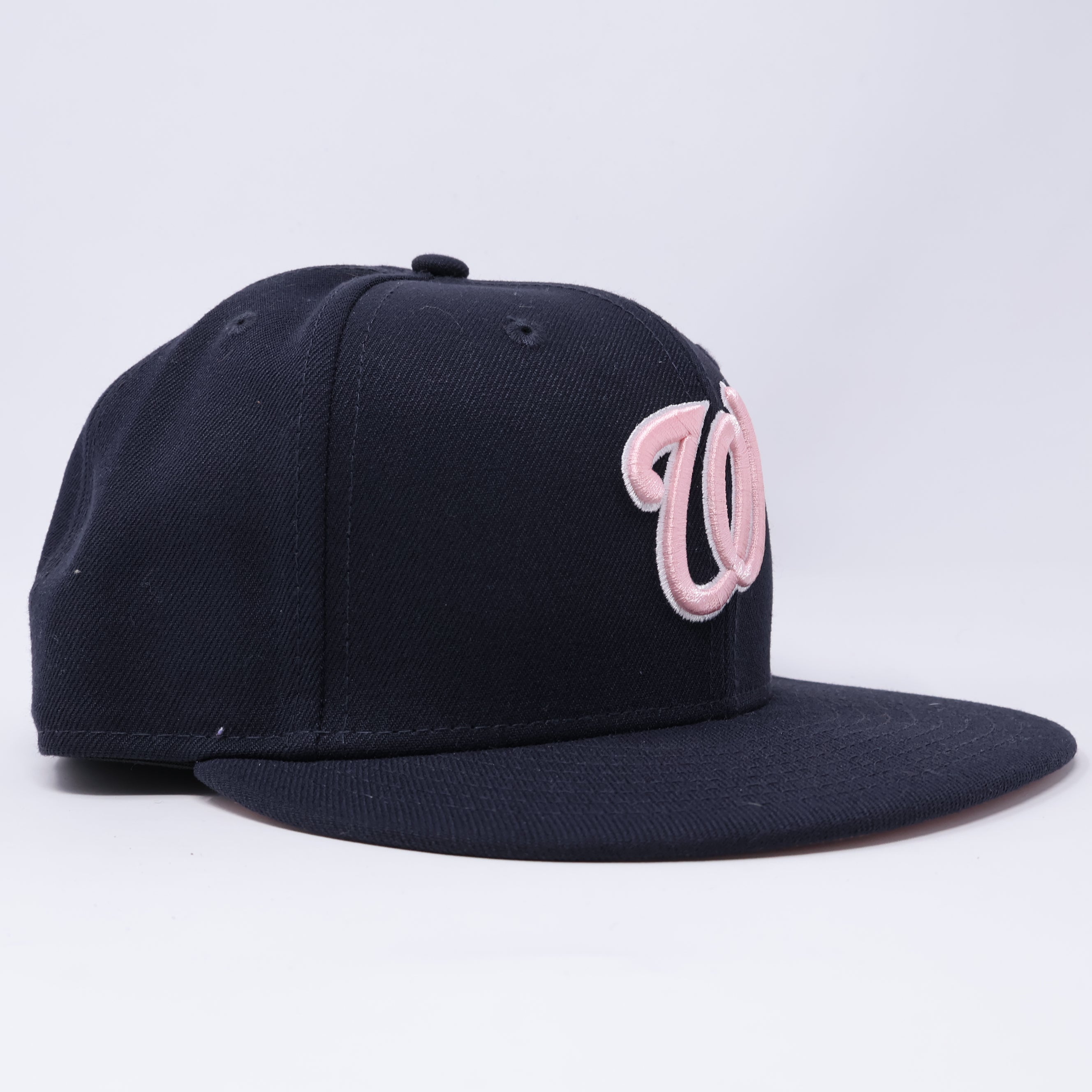 USED 3/8 Navy Washington Nationals Simple Clean Dope 59fifty New Era Fitted Hat Cap