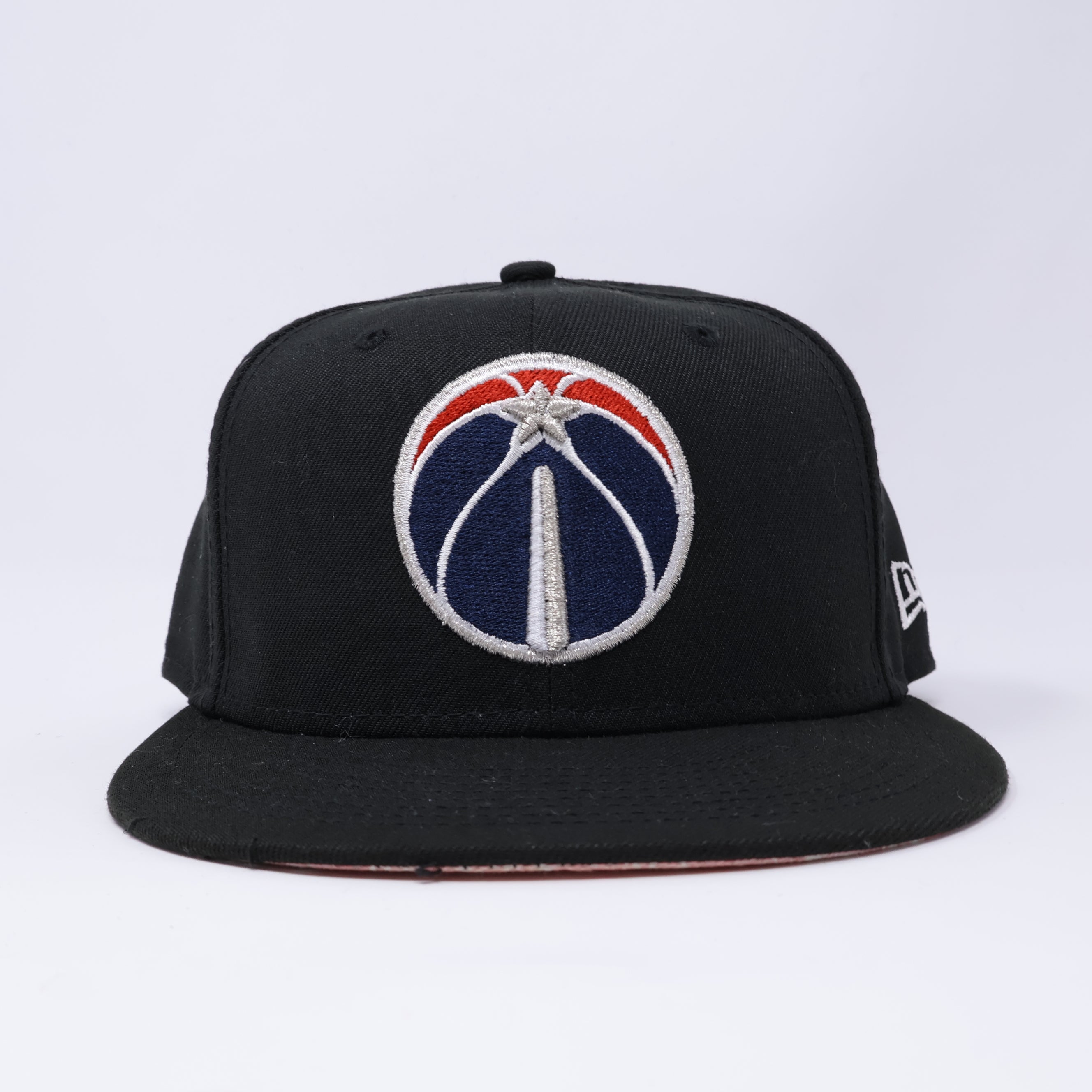 USED 3/8 Navy Washington Wizards NBA 59fifty New Era Fitted Hat Cap