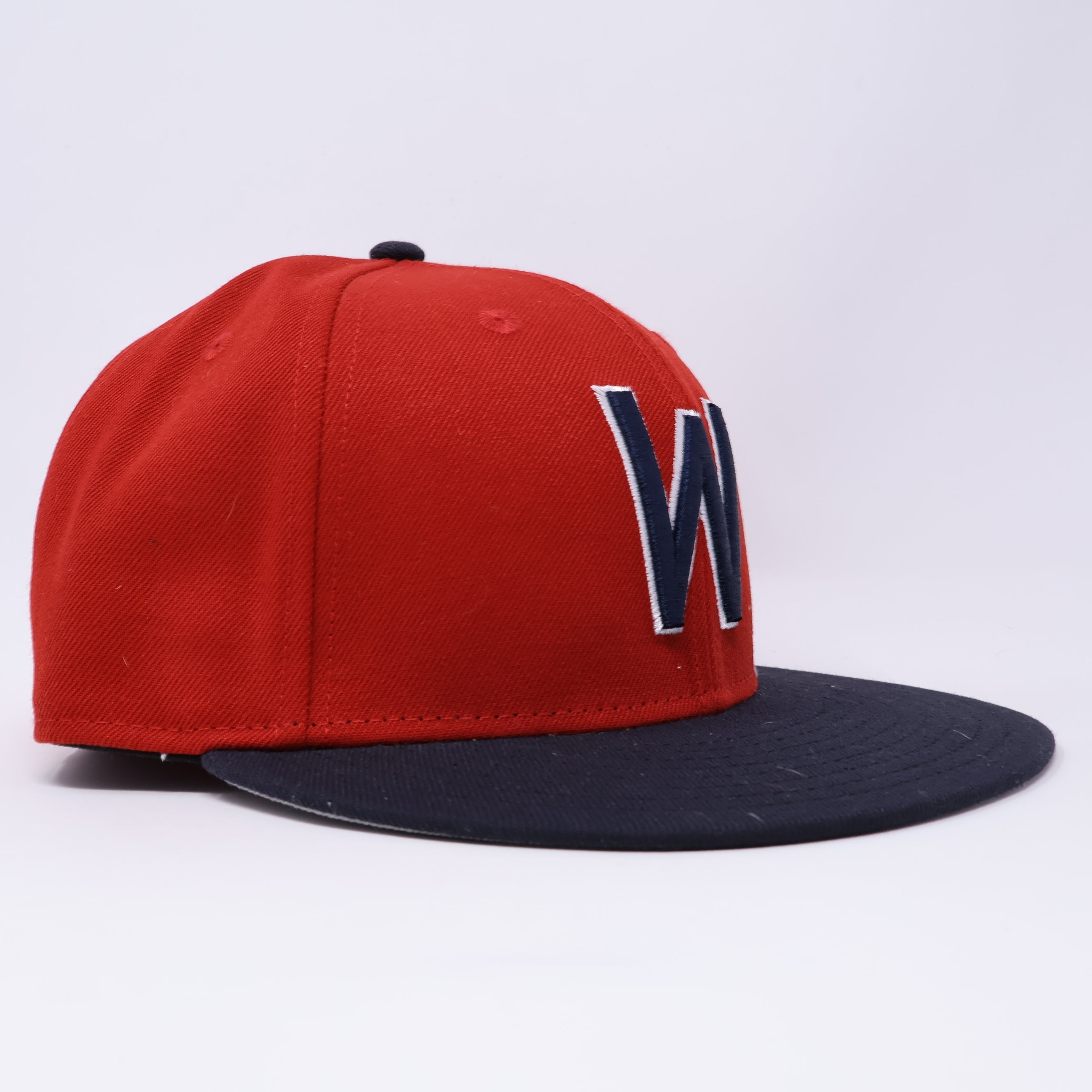 USED 3/8 Red Washington Nationals Simple Clean Dope 59fifty New Era Fitted Hat Cap