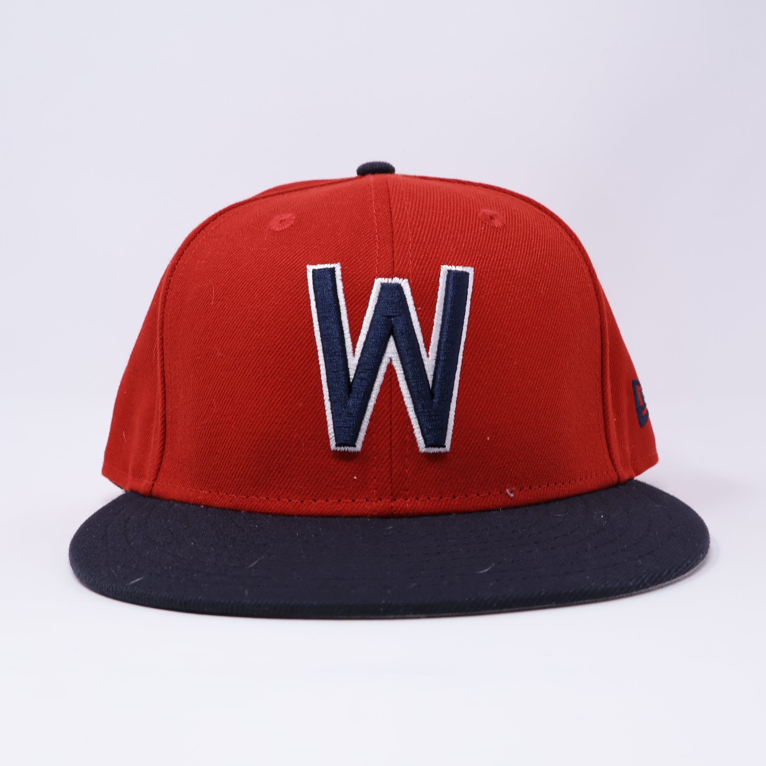 USED 3/8 Red Washington Nationals Simple Clean Dope 59fifty New Era Fitted Hat Cap