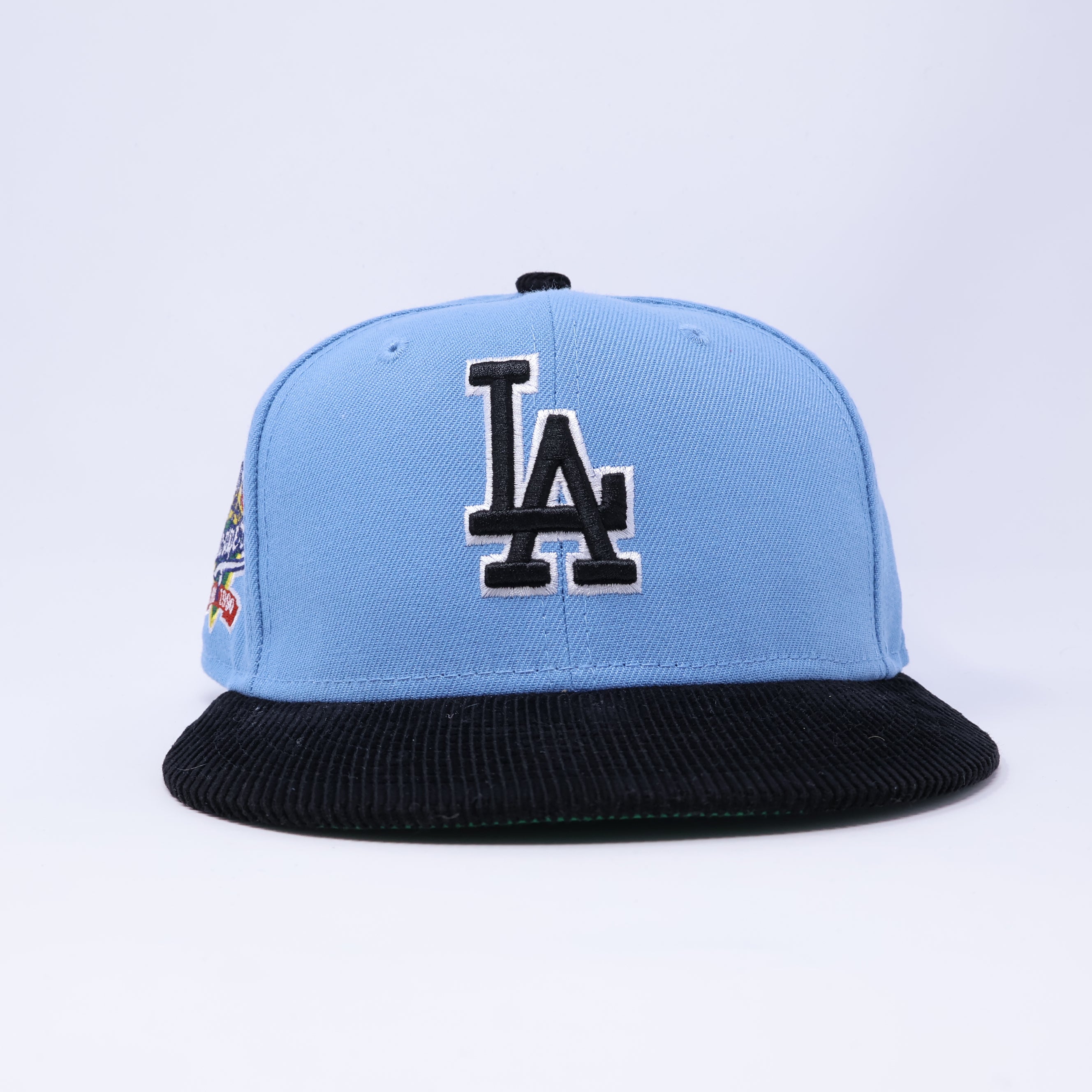 USED 7 Blue Los Angeles Dodgers 100 year anniversary 59fifty New Era Fitted Hat Cap