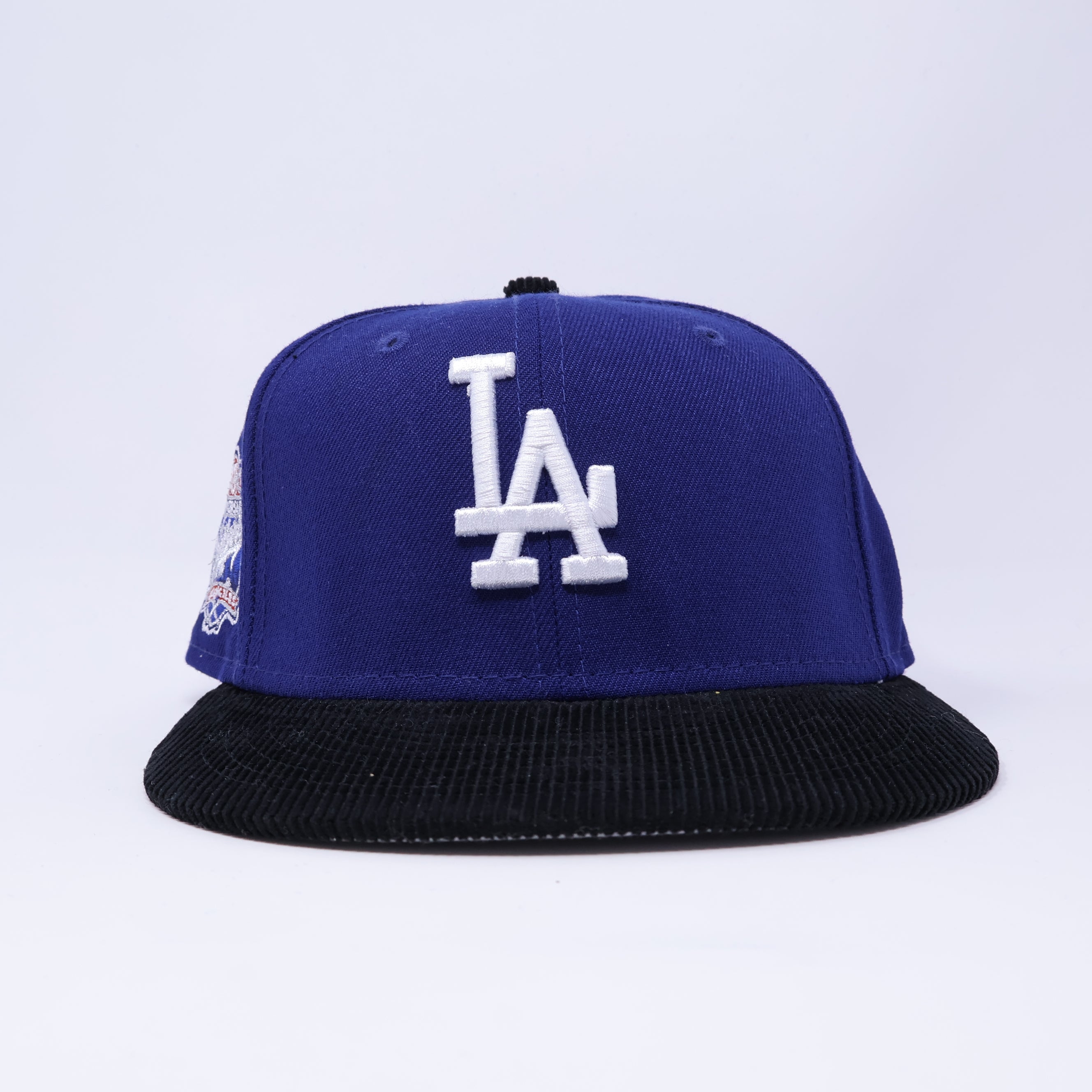 USED 7 Blue Los Angeles Dodgers 40th anniversary 59fifty New Era Fitted Hat Cap