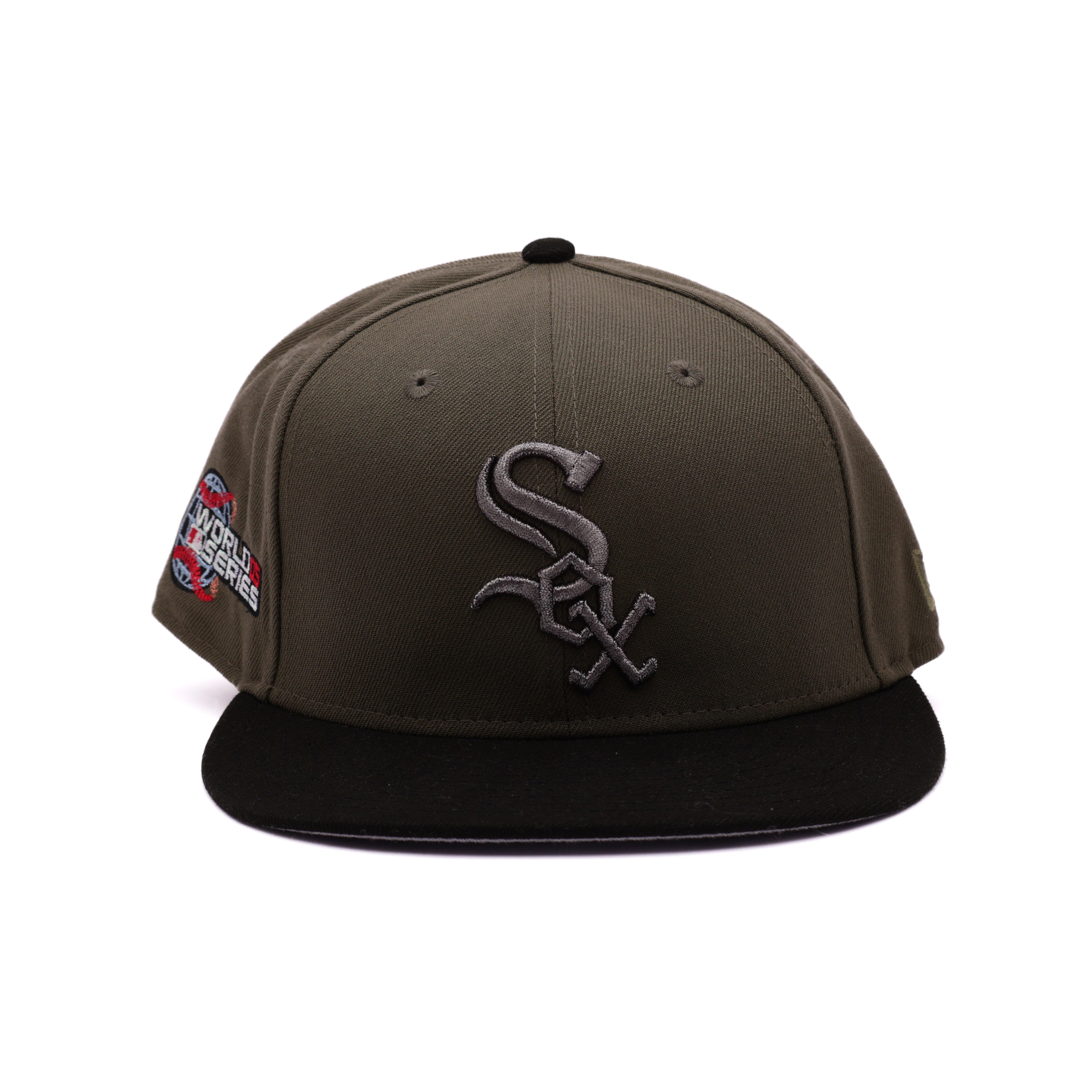 USED 5/8 Olive Chicago White Sox 2005 World Series 59fifty New Era Fitted Hat Cap