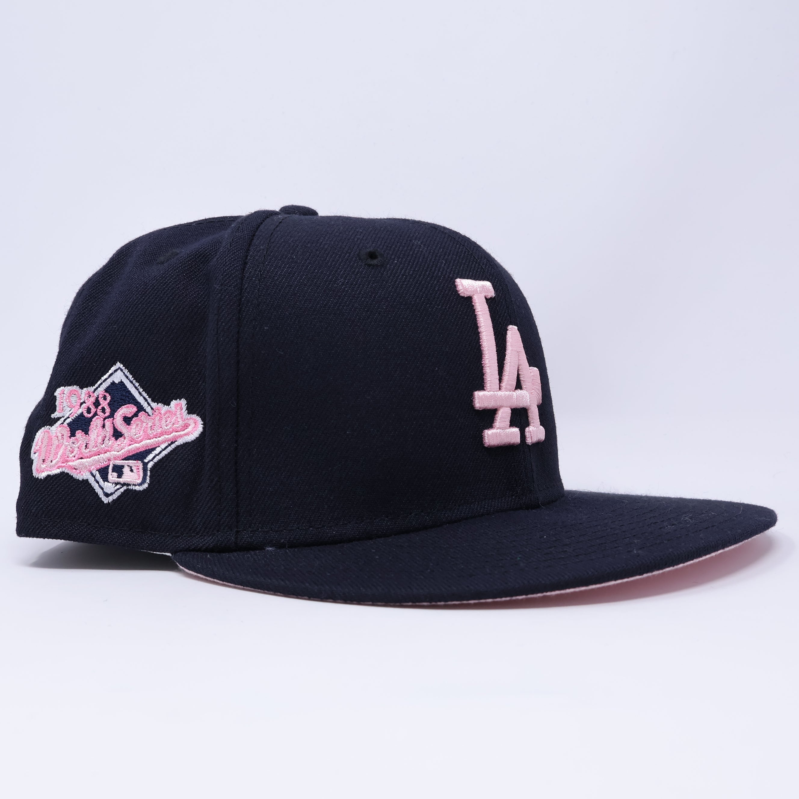 USED 7 Navy Los Angeles Dodgers 1988 world series 59fifty New Era Fitted Hat Cap