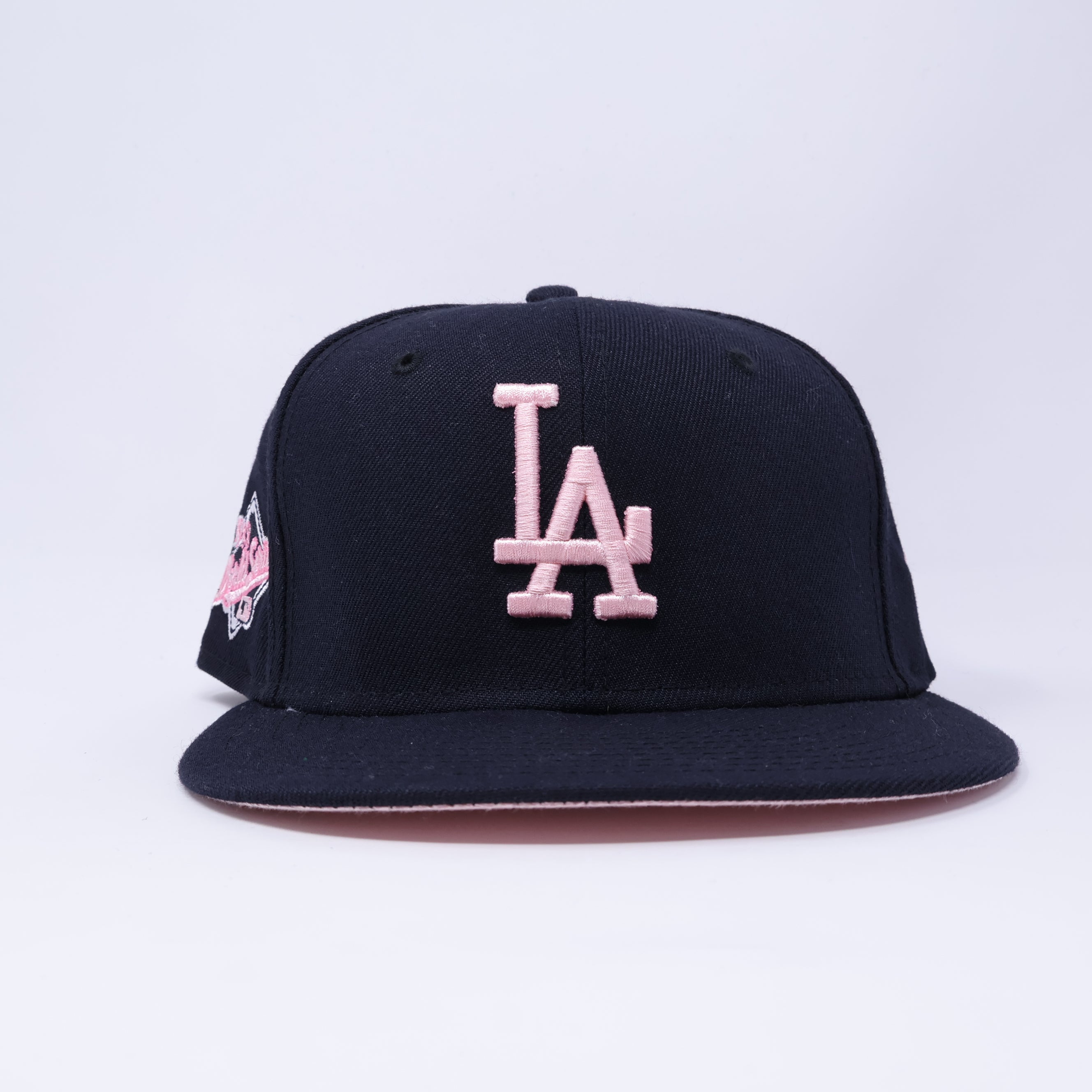USED 7 Navy Los Angeles Dodgers 1988 world series 59fifty New Era Fitted Hat Cap