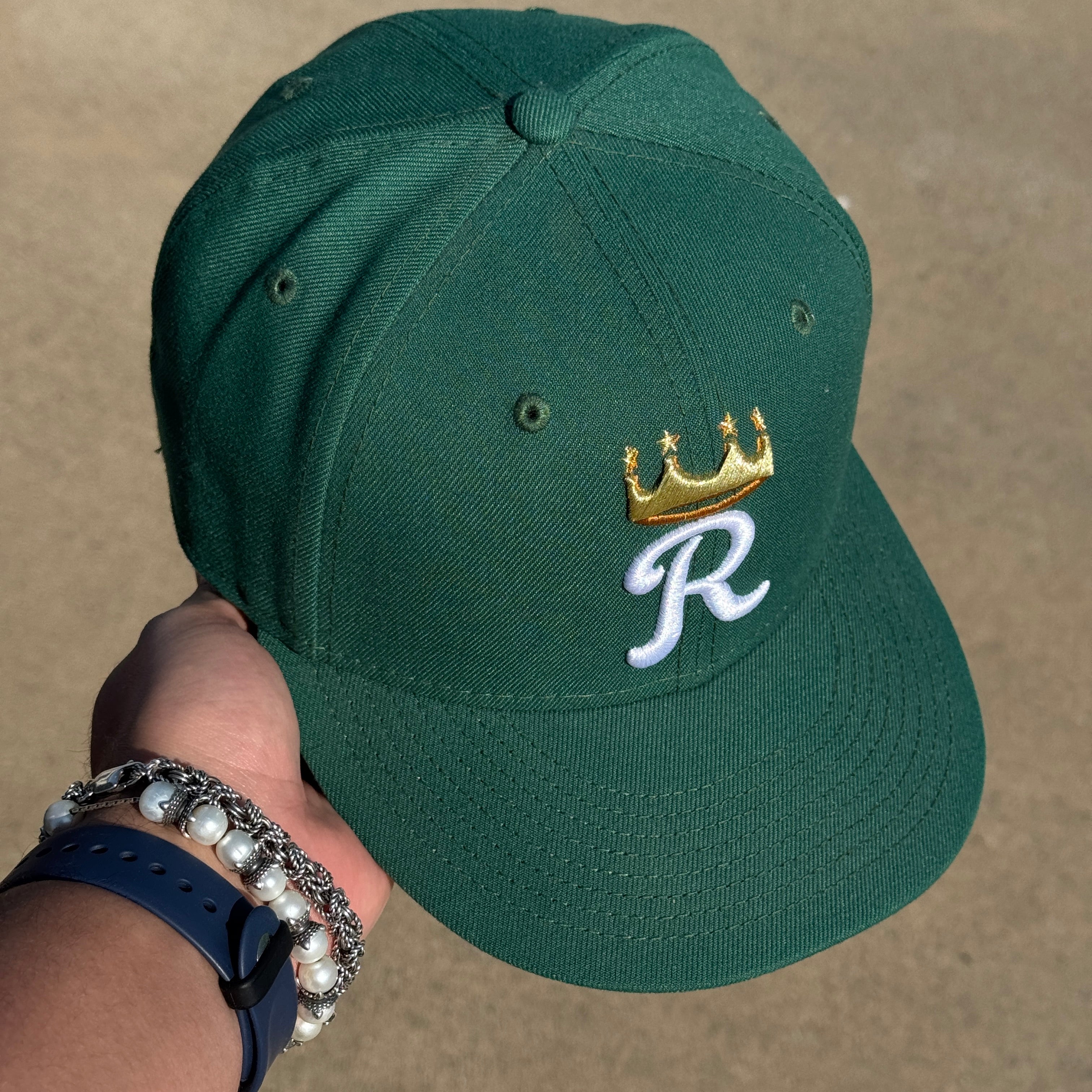 USED 1/4 Green Kansas City Royals "Rolex" Simple Clean Dope 59fifty New Era Fitted Hat Cap