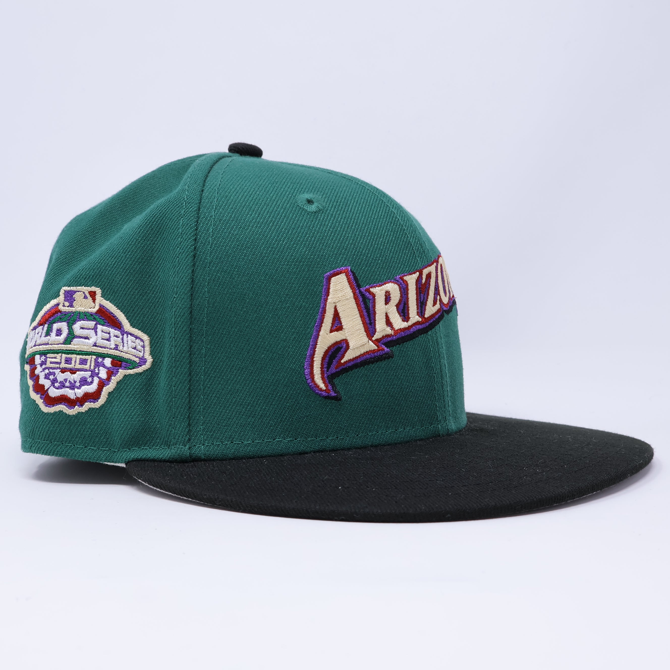 USED 1/8 Green Arizona Diamondbacks 2001 World Series 59fifty New Era Fitted Hat Cap